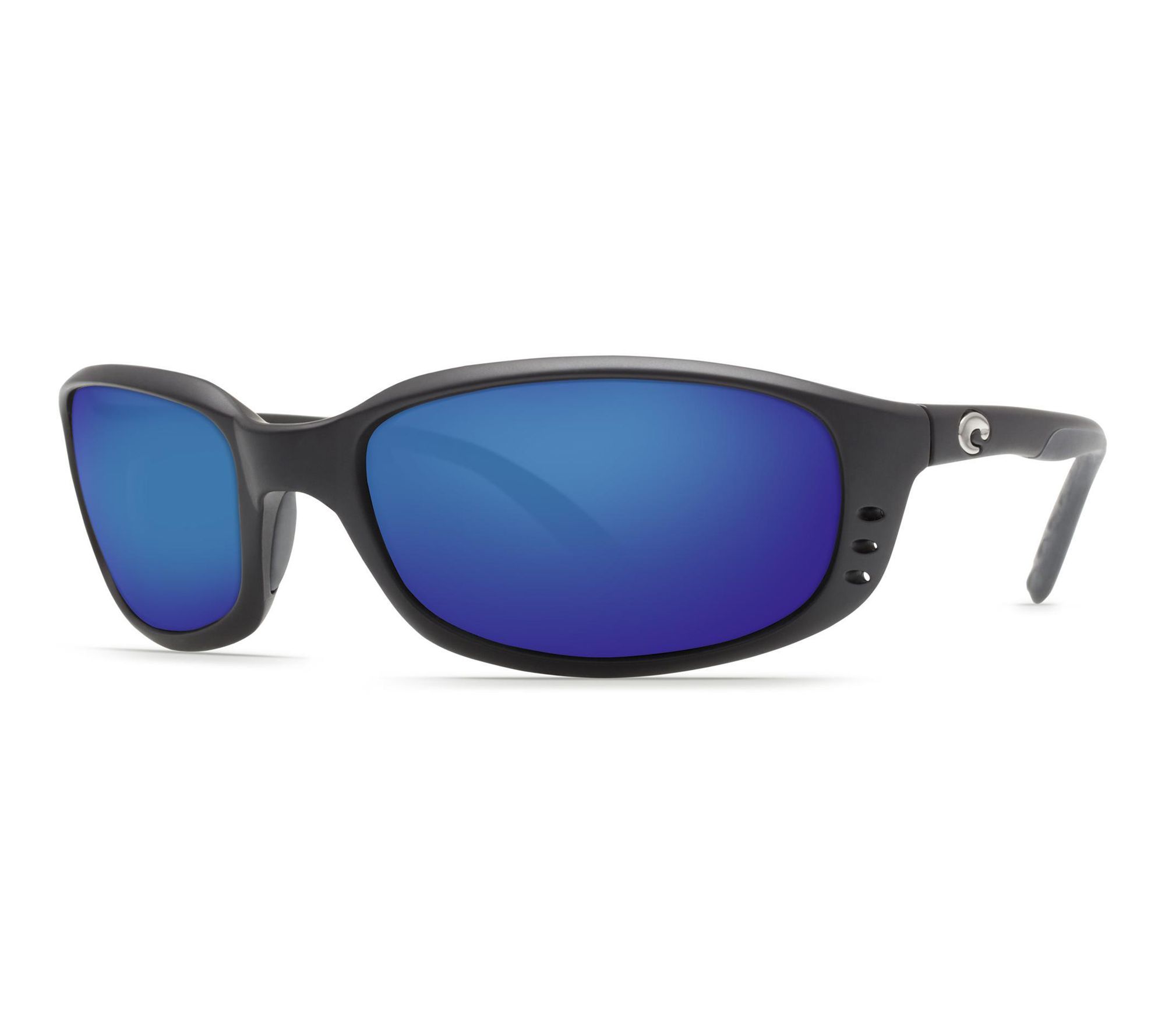 Costa Brine Polarized Sunglasses - Shiny Black/Blue Mirror