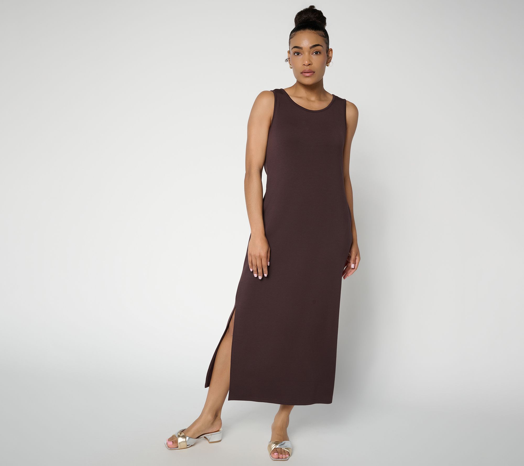 "As Is" Belle by Kim Gravel Petite ScubaLuxe Maxi Tank Dress