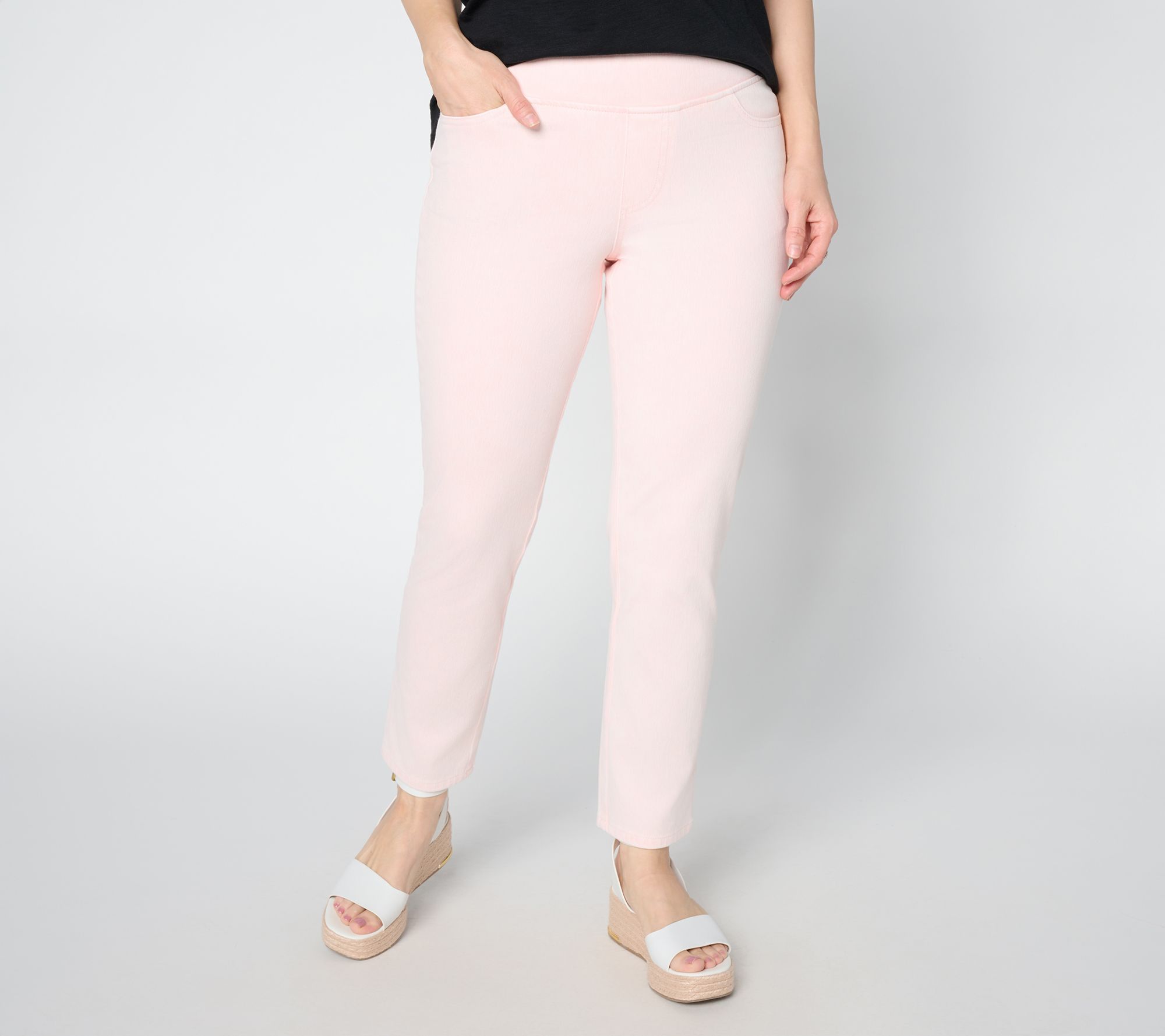 "As Is" Belle Beach by Kim Gravel Petite Delray Denim Ankle Jean