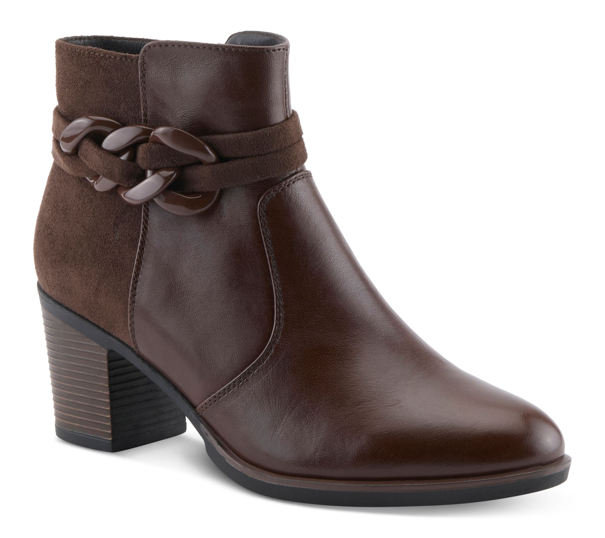 Spring Step Heeled Ankle Boots - Doriax