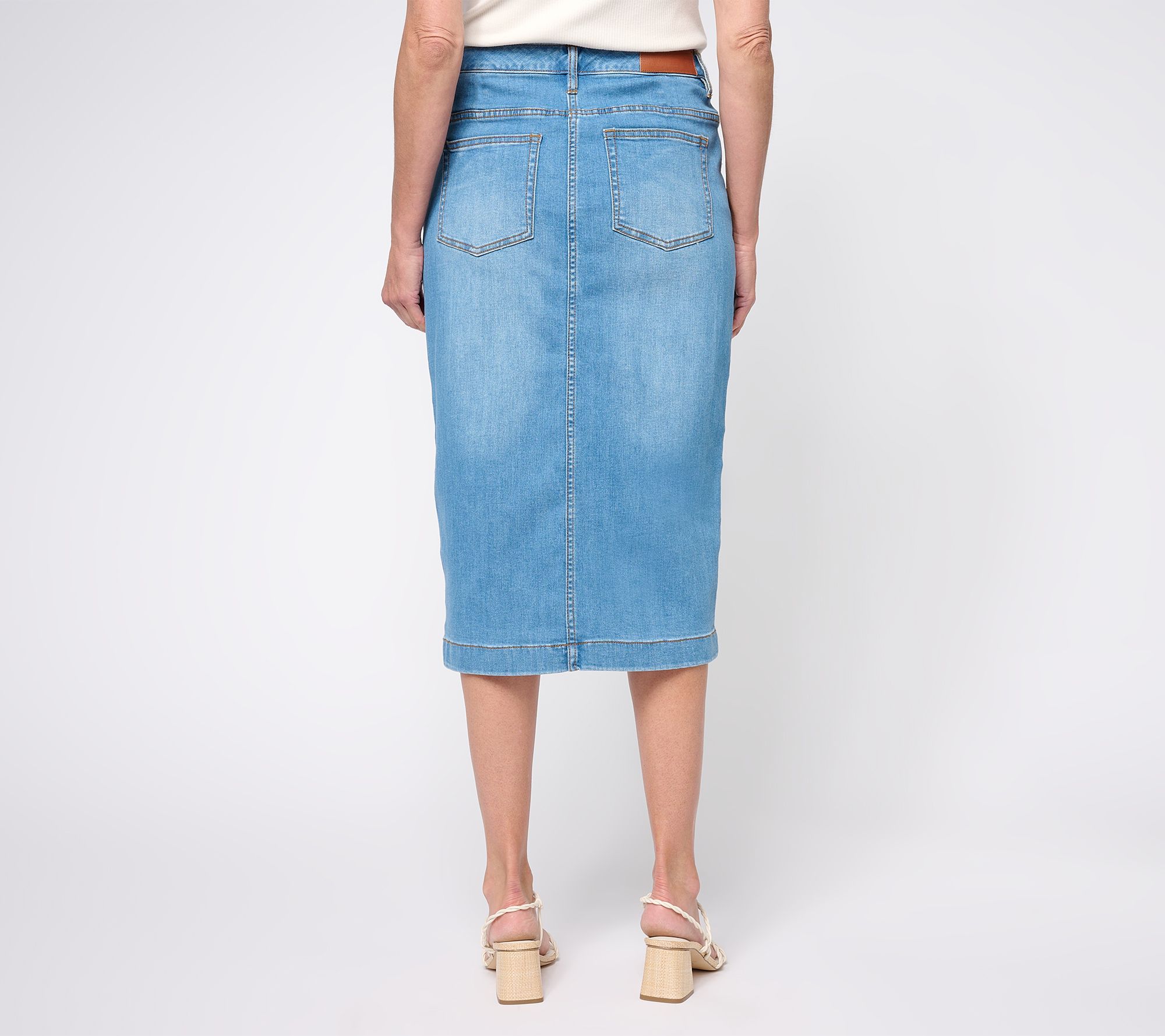 Peace Love World Denim Skirt- Midi - QVC.com