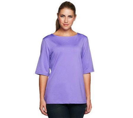 "As Is" Susan Graver Essentials Butterknit Top