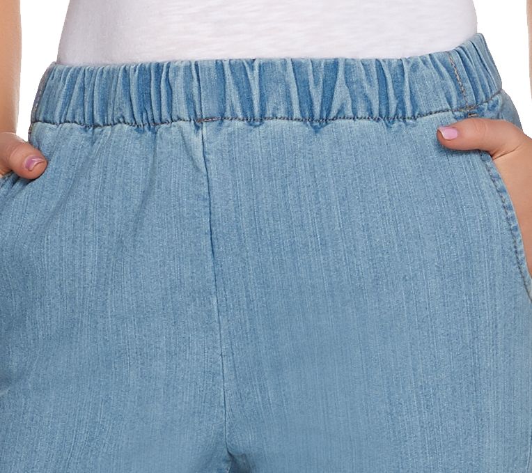 BAILEY DENIM TURN UP PEDAL PUSHER