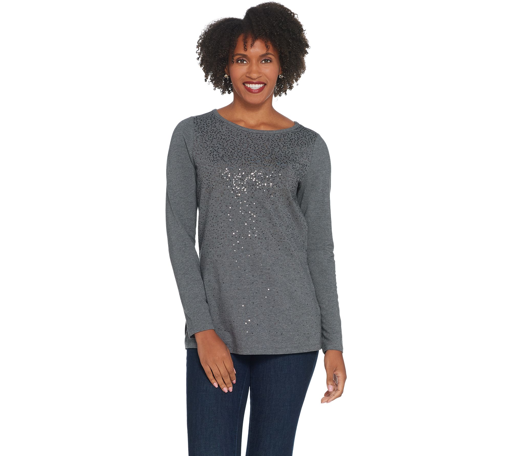 qvc sequin tops