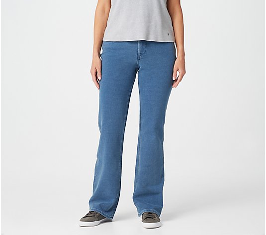 Quacker Factory DreamJeannes Regular 5-Pkt Zip-Fly Boot Cut Jeans