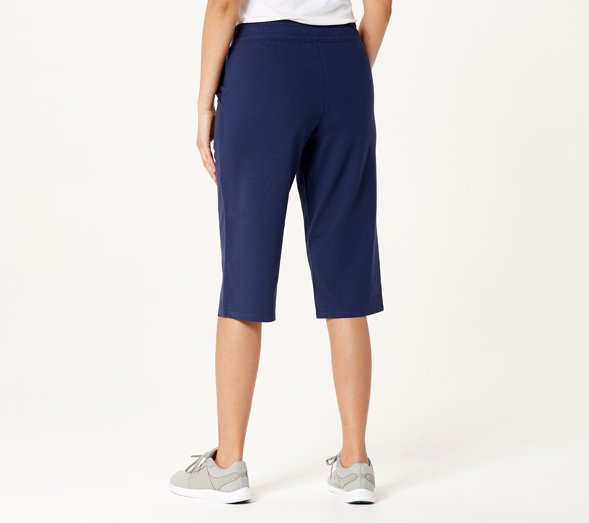 As Is Denim & Co. Active Tall Duo Stretch Skimmer Pants with Pockets 