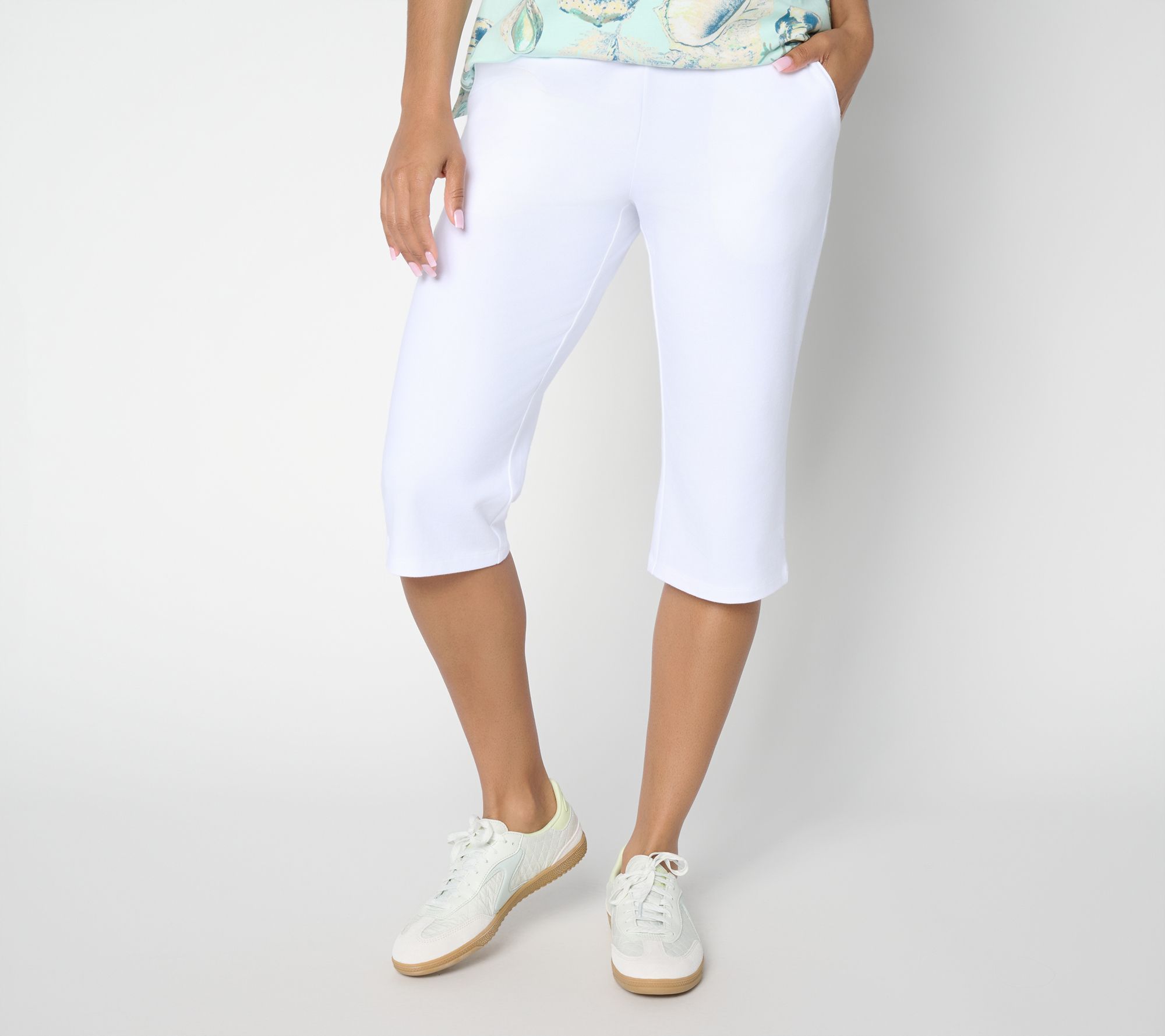 Denim & Co. Active Duo Stretch Skimmer Length Pants