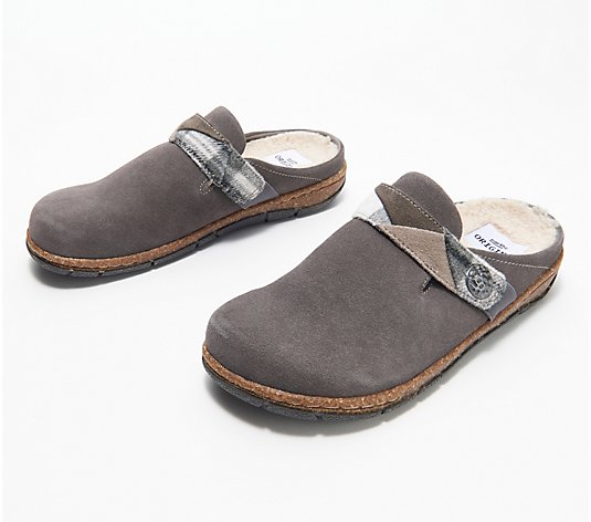 Earth Origins Warm-Lined Suede Clogs - Eloise