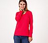 Denim & Co. Essentials 3-Pack Perfect Jersey Long Slv V-Neck Tops, 3 of 6