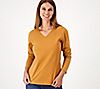Denim & Co. Essentials 3-Pack Perfect Jersey Long Slv V-Neck Tops, 4 of 6