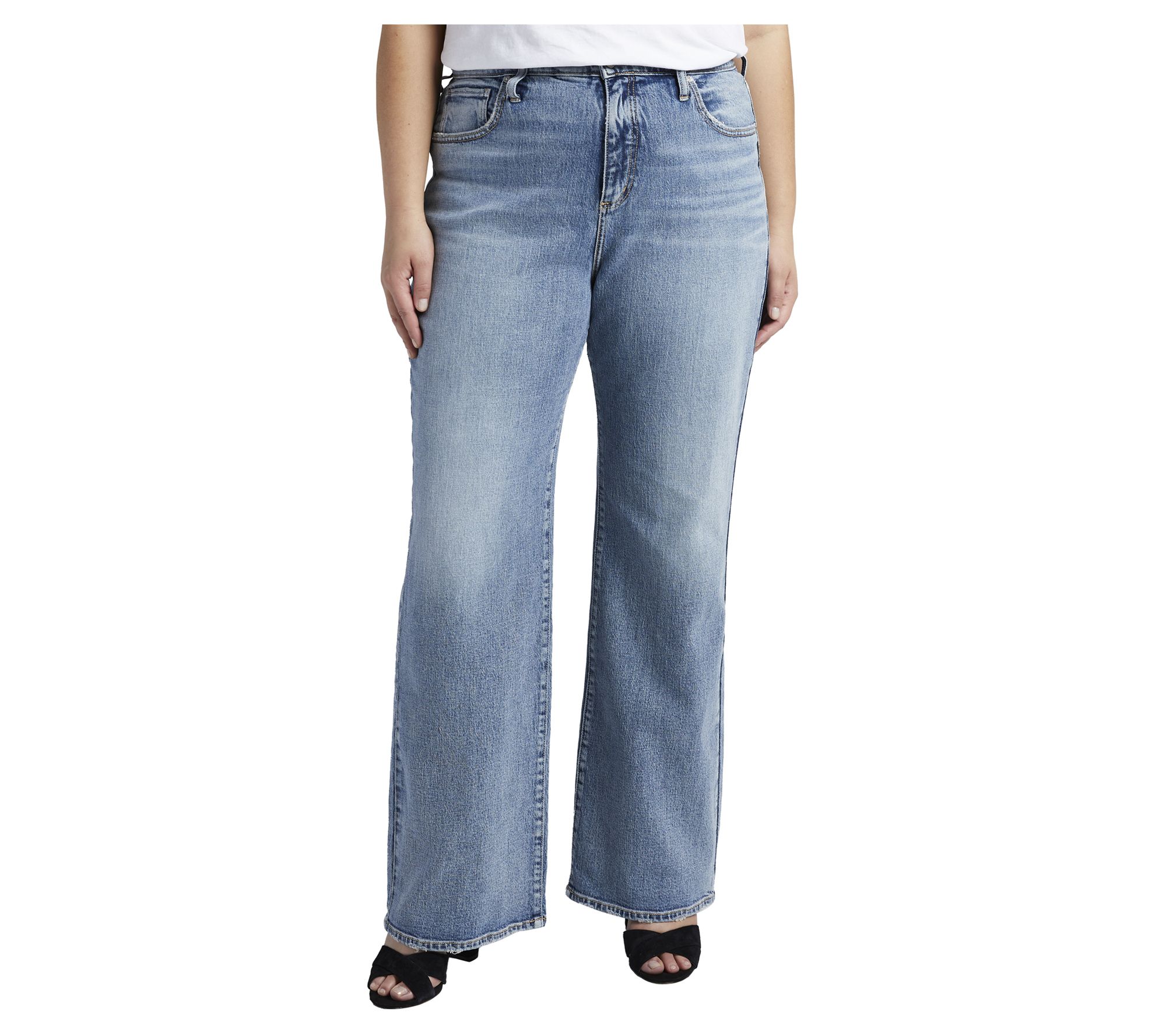 Silver Jeans Co. Plus Size Highly Desirable Trouser Leg Jean - QVC.com
