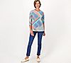 Denim & Co. Canyon Retreat 3/4 Sleeve Texture Knit Printed Top, 2 of 2