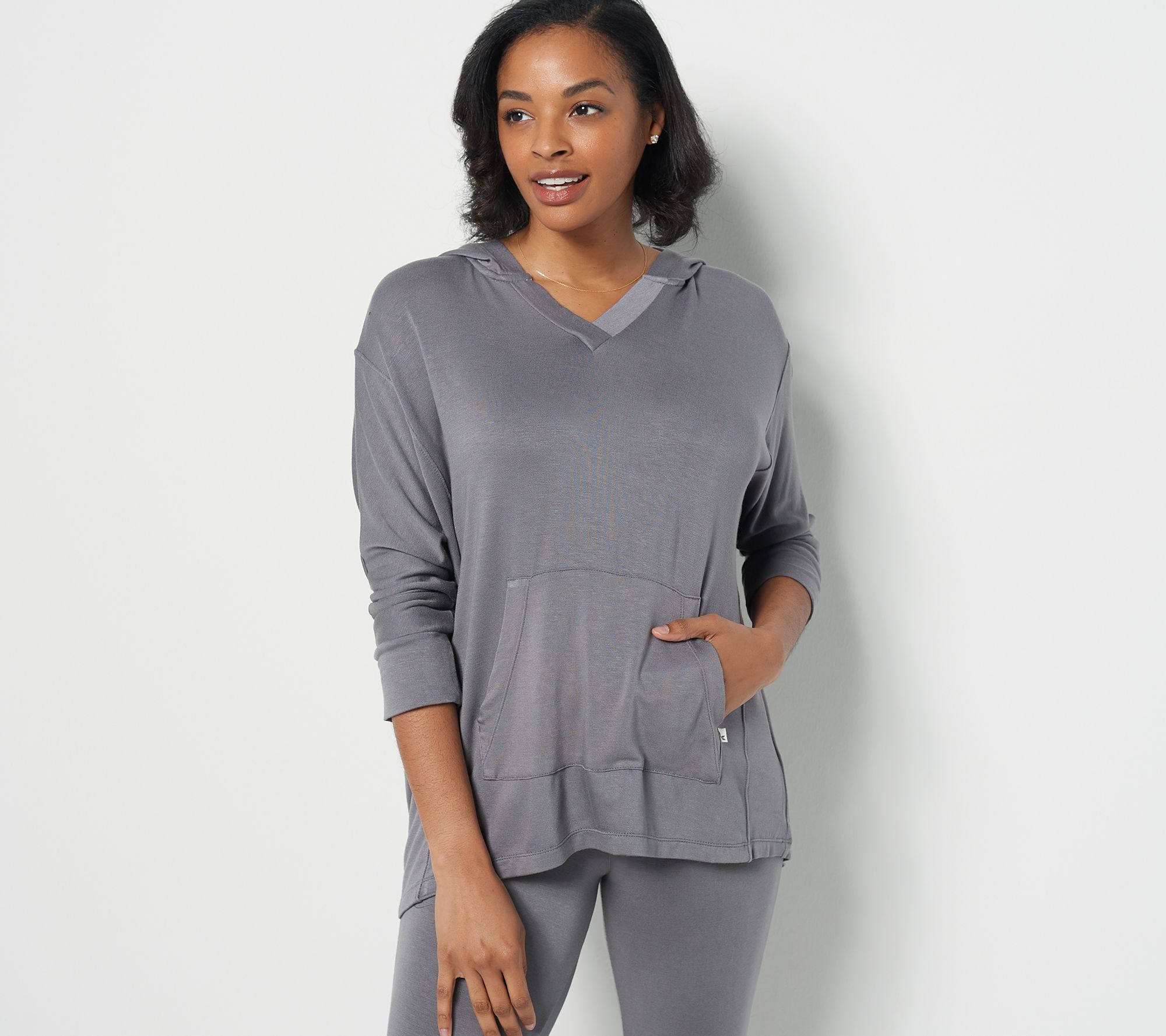 "As Is" Koolaburra by UGG French Terry Hoodie Poncho