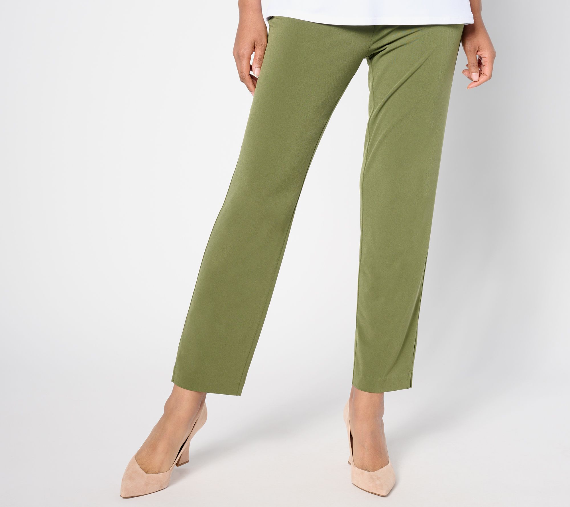 Susan Graver - Green - Ankle Pants 