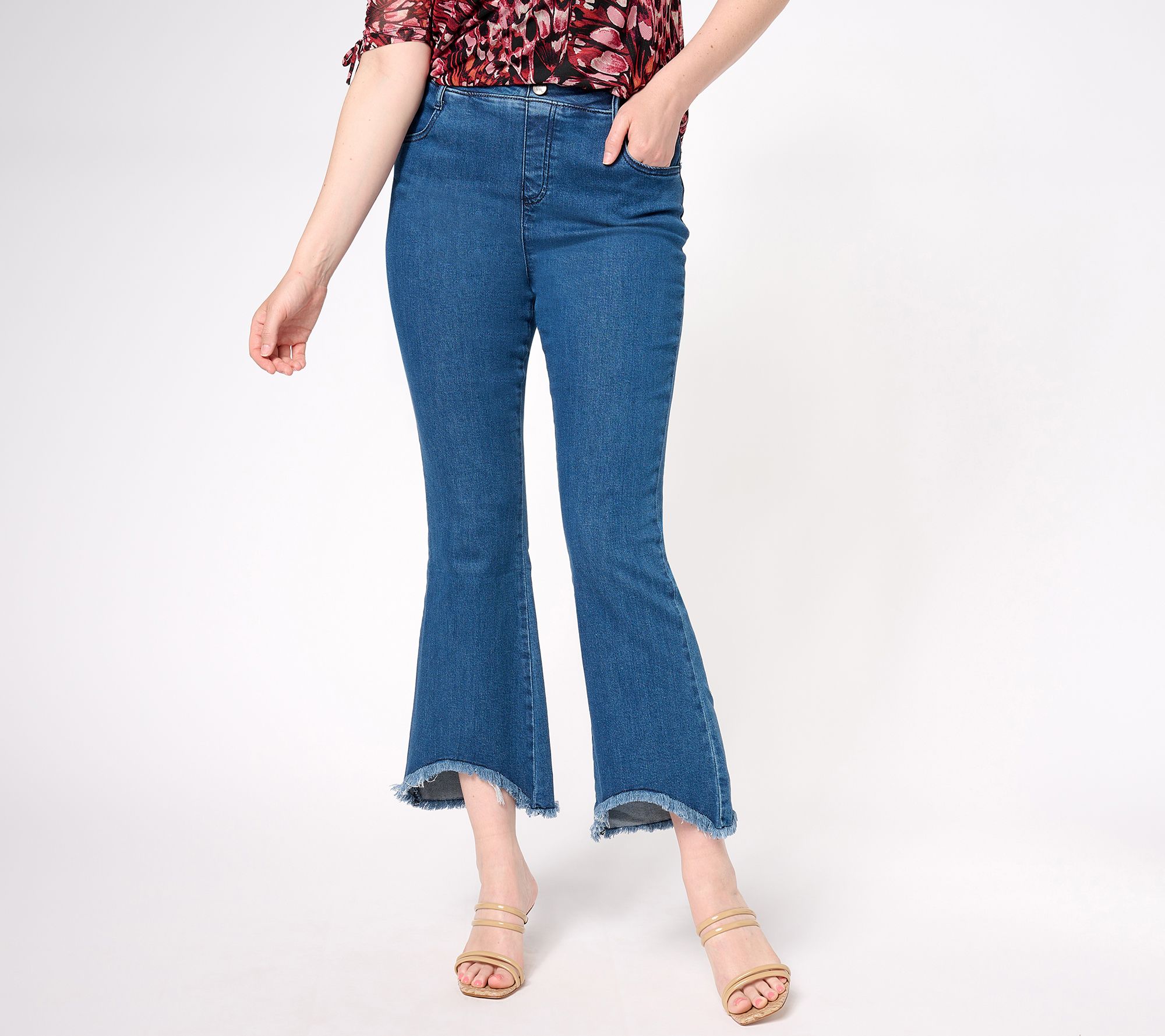 Women With Control Petite Wonder Denim Kick Flare Jeans 