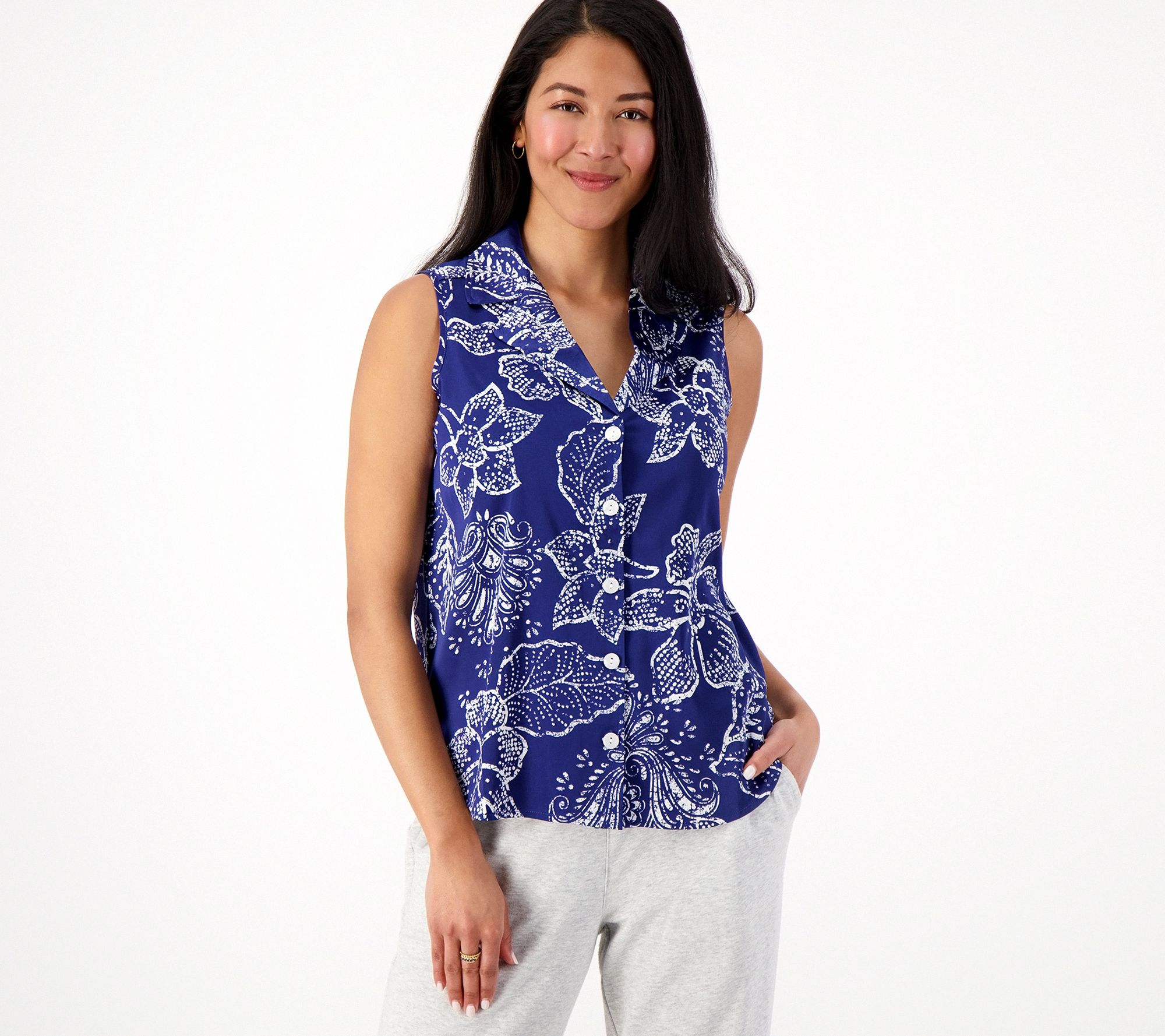 "As Is" Breezies Lounge Satin Breeze Sleep Tank