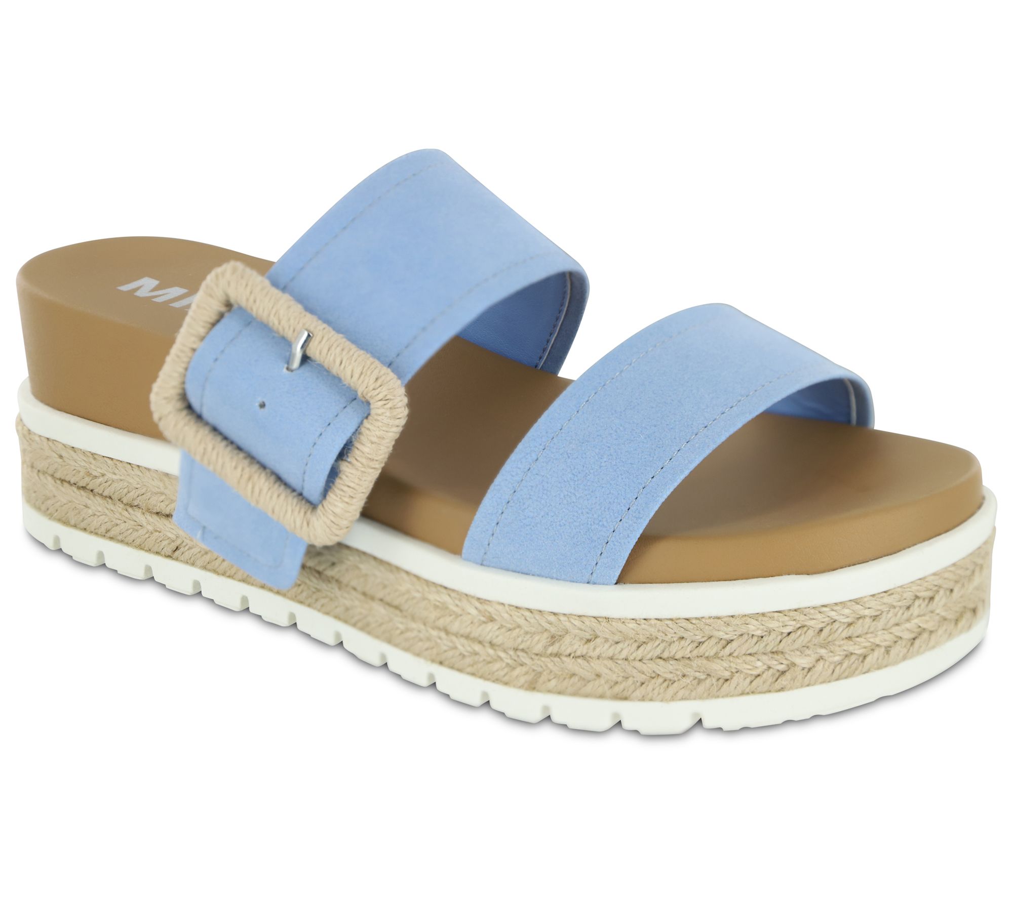 MIA Shoes Slip On Sandals Kenzy QVC