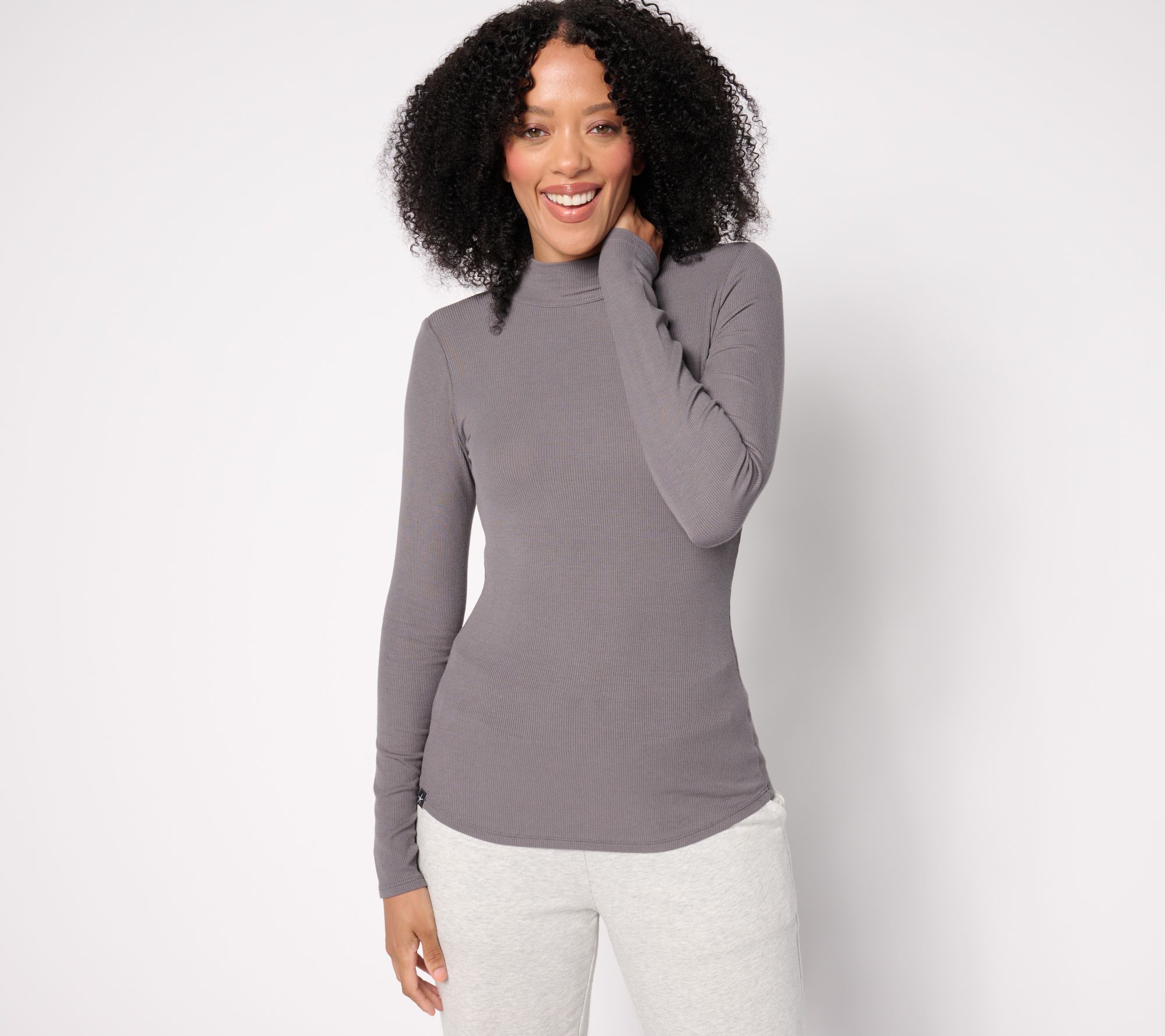 Barefoot Dreams Malibu Collection Ultra Soft Rib Mock Neck