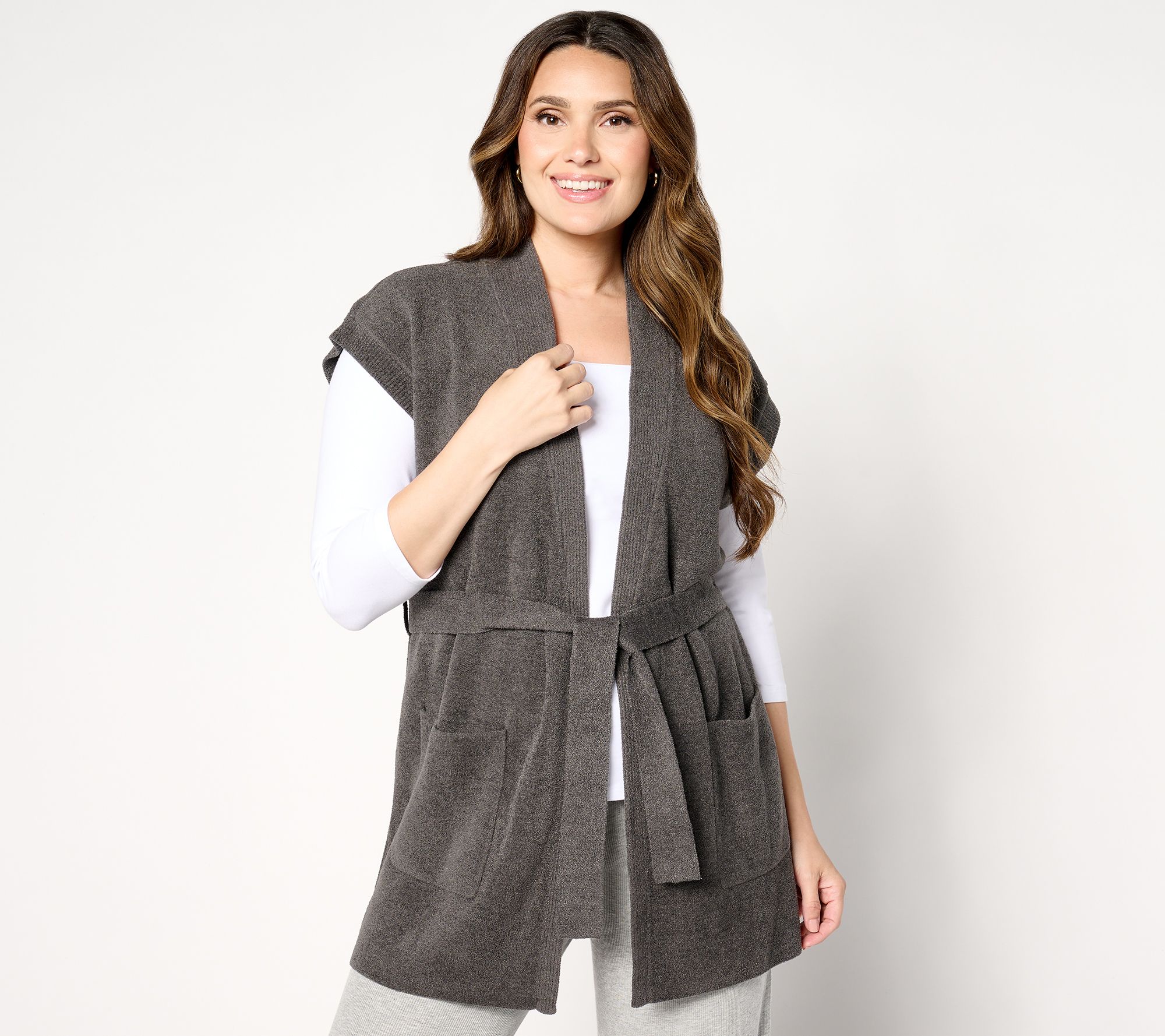 Barefoot Dreams CozyChic Ultra Lite Waist Tie Vest