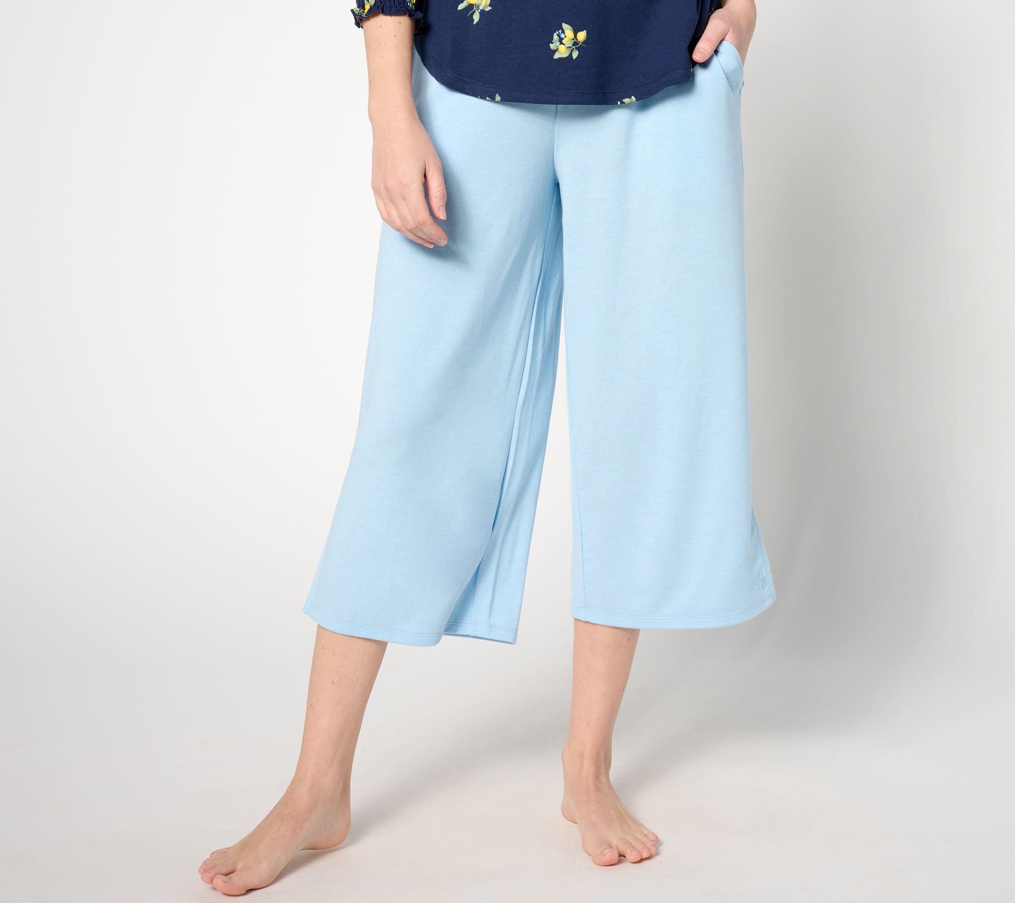 "As Is" Cuddl Duds Modern Jersey Knit Cropped Pants