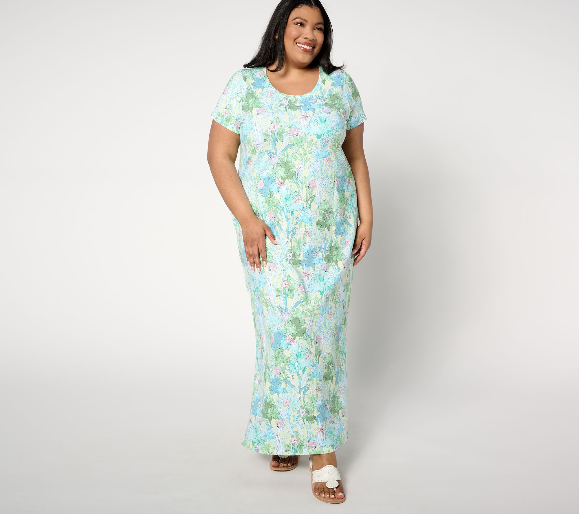 "As Is" Isaac Mizrahi Live! Regular Bridgehampton Maxi Dress