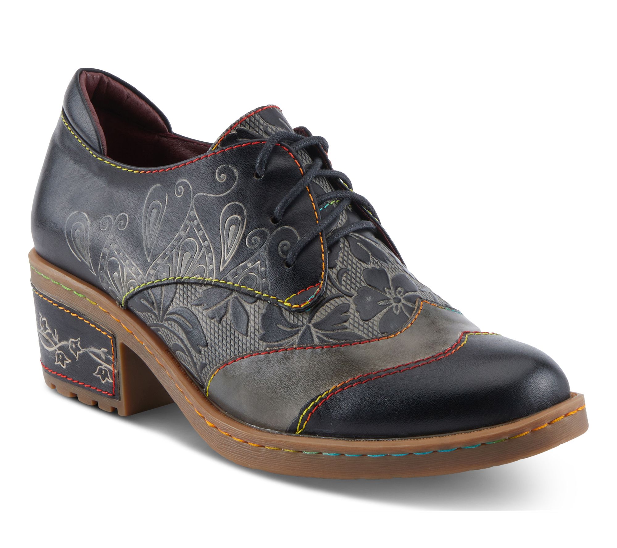 L'Artiste by Sp ring Step Leath er Lug Oxfords - Briteetoe