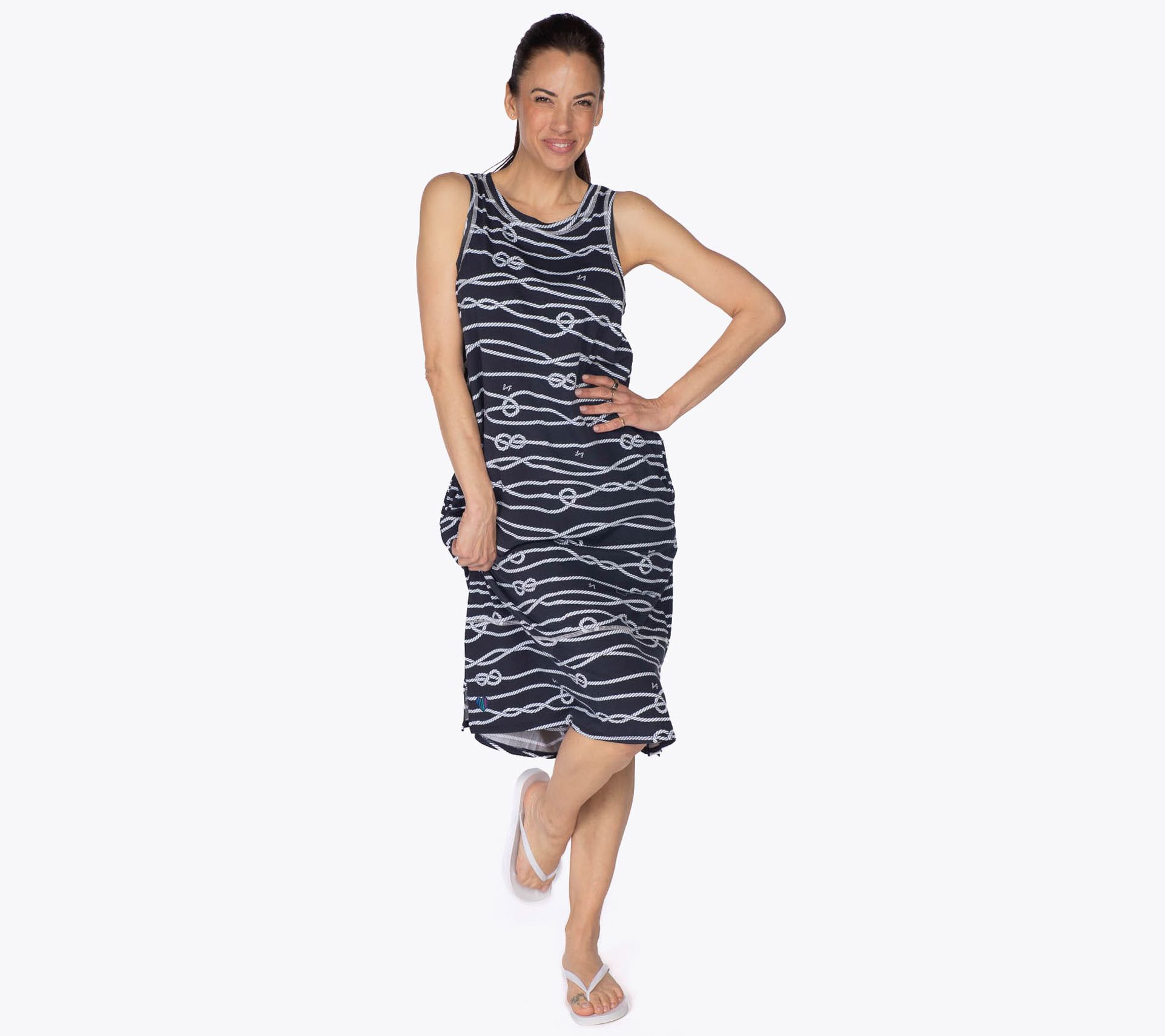 Lug Lounge Cotton-Blend Sleeveless Dress - Hopscotch