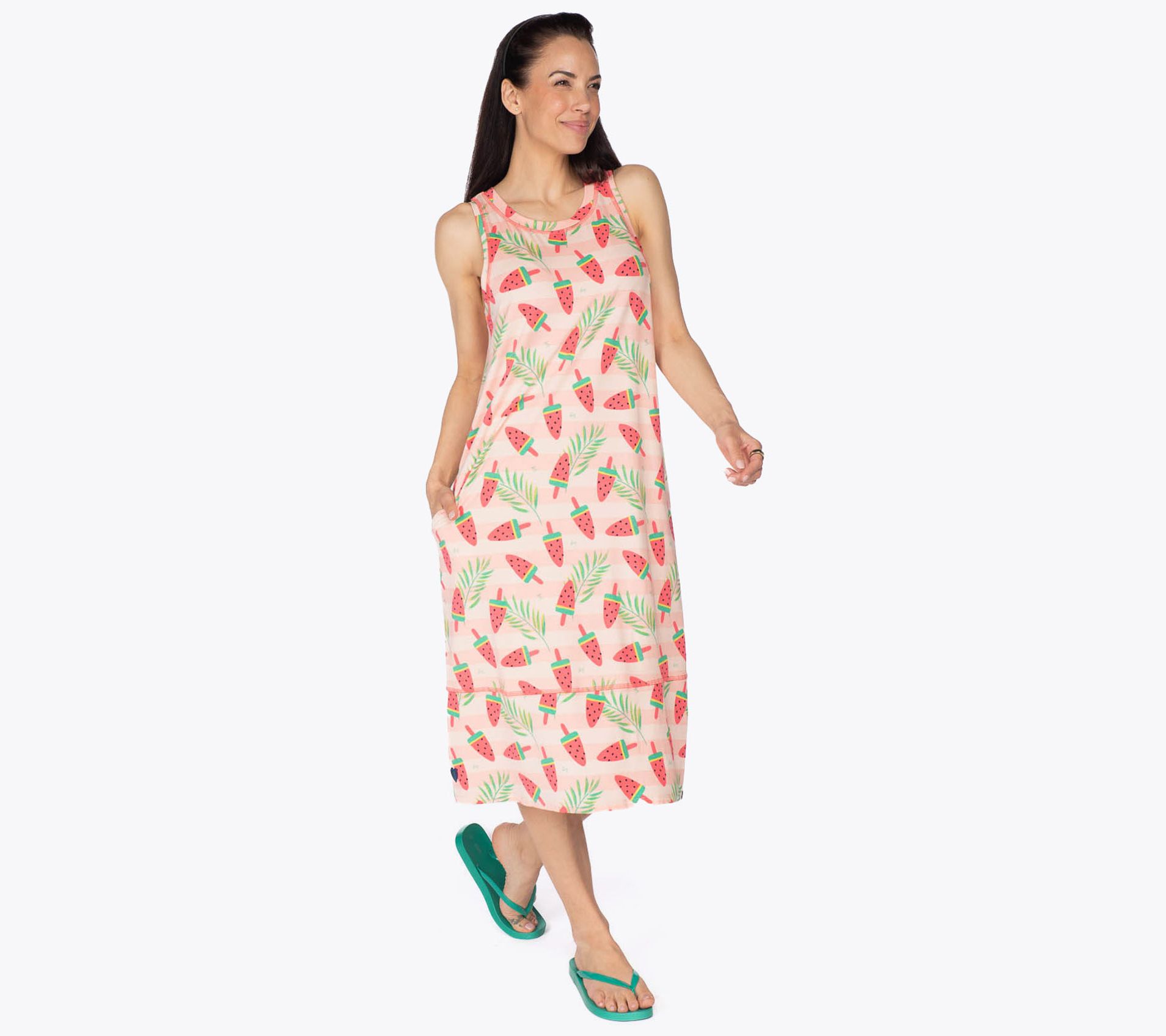 Lug Lounge Cotton-Blend Sleeveless Dress - Hopscotch