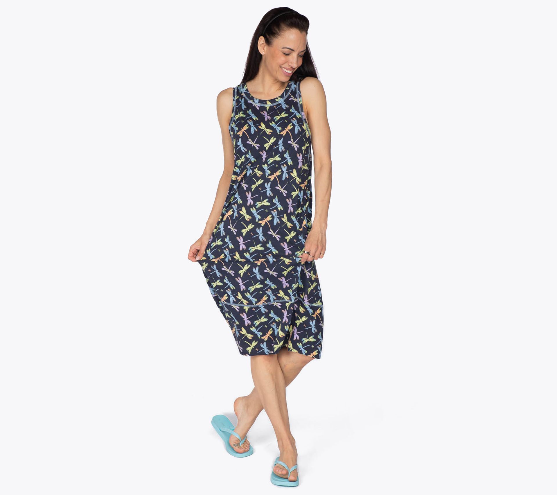 Lug Lounge Cotton-Blend Sleeveless Dress - Hopscotch