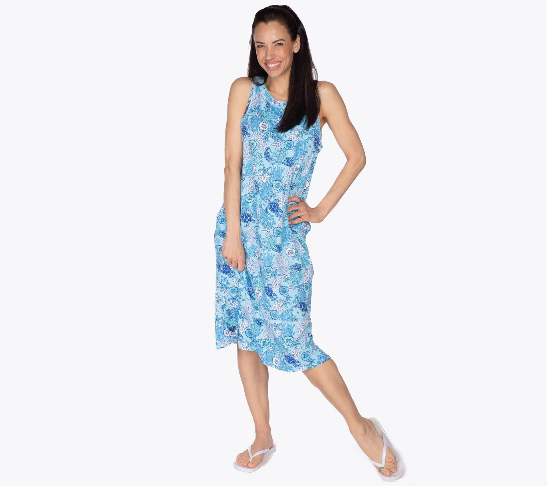 Lug Lounge Cotton-Blend Sleeveless Dress - Hopscotch