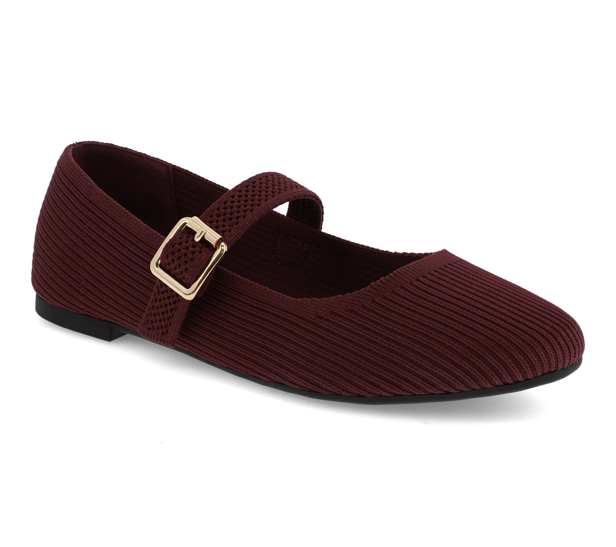 MIA Shoes Knit Mary Jane Flats - Brita