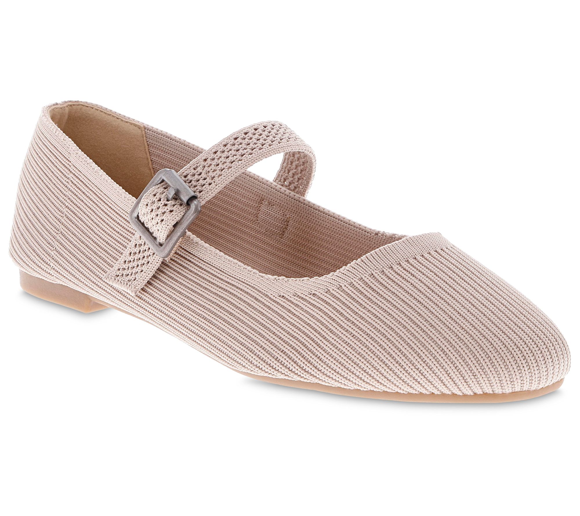 MIA Shoes Knit Mary Jane Flats - Brita