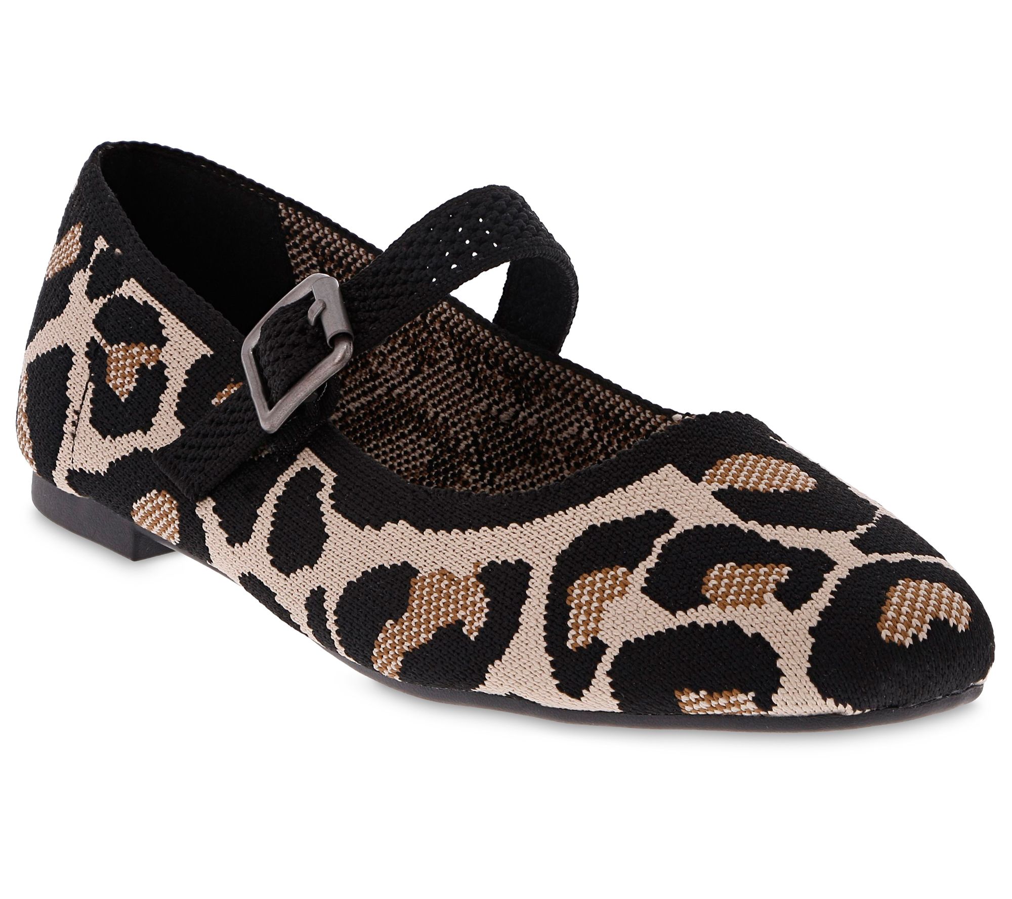 MIA Shoes Knit Mary Jane Flats - Brita