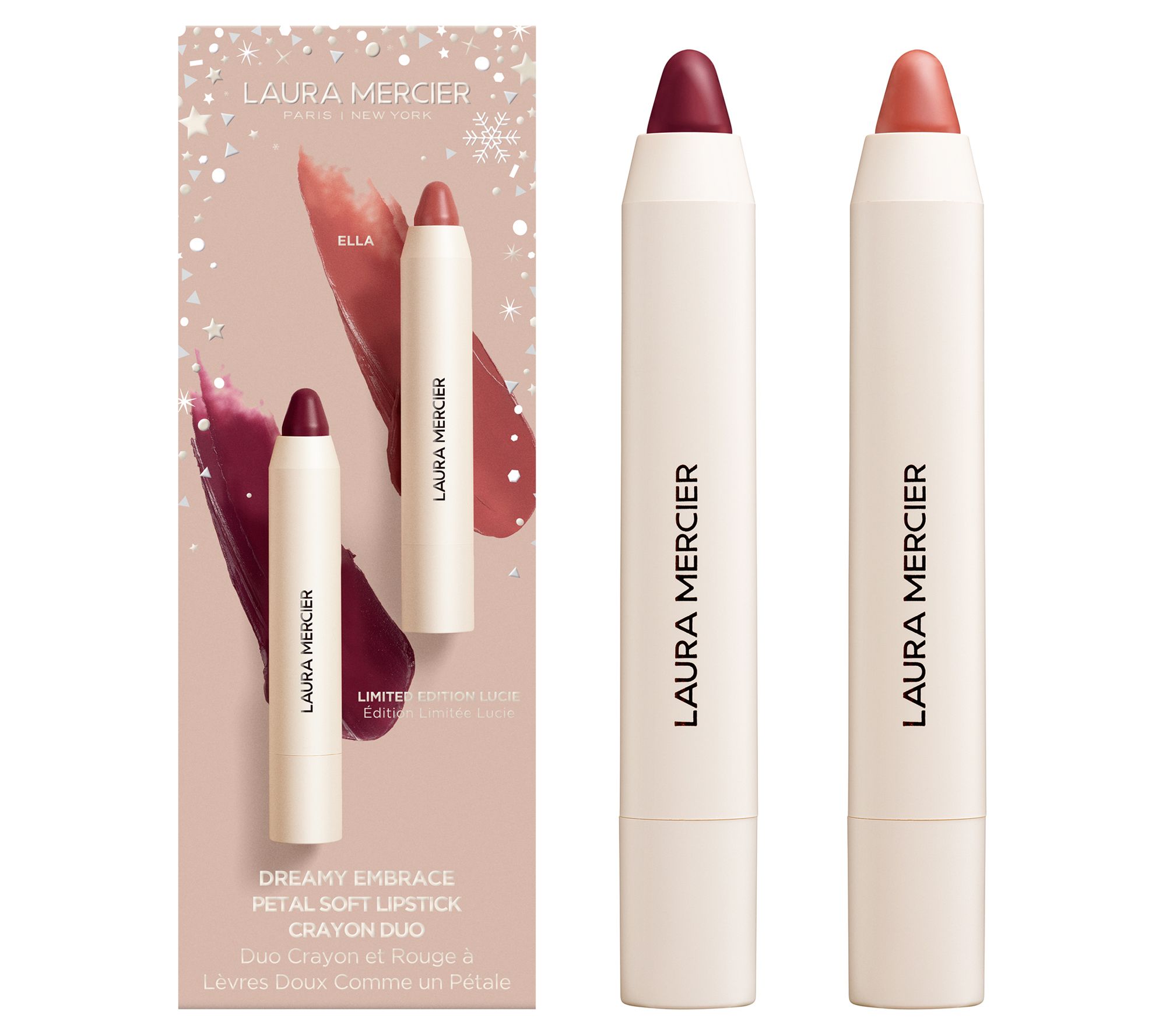 Laura Mercier Dreamy Embrace Petal Soft Lipstic k Crayon Duo