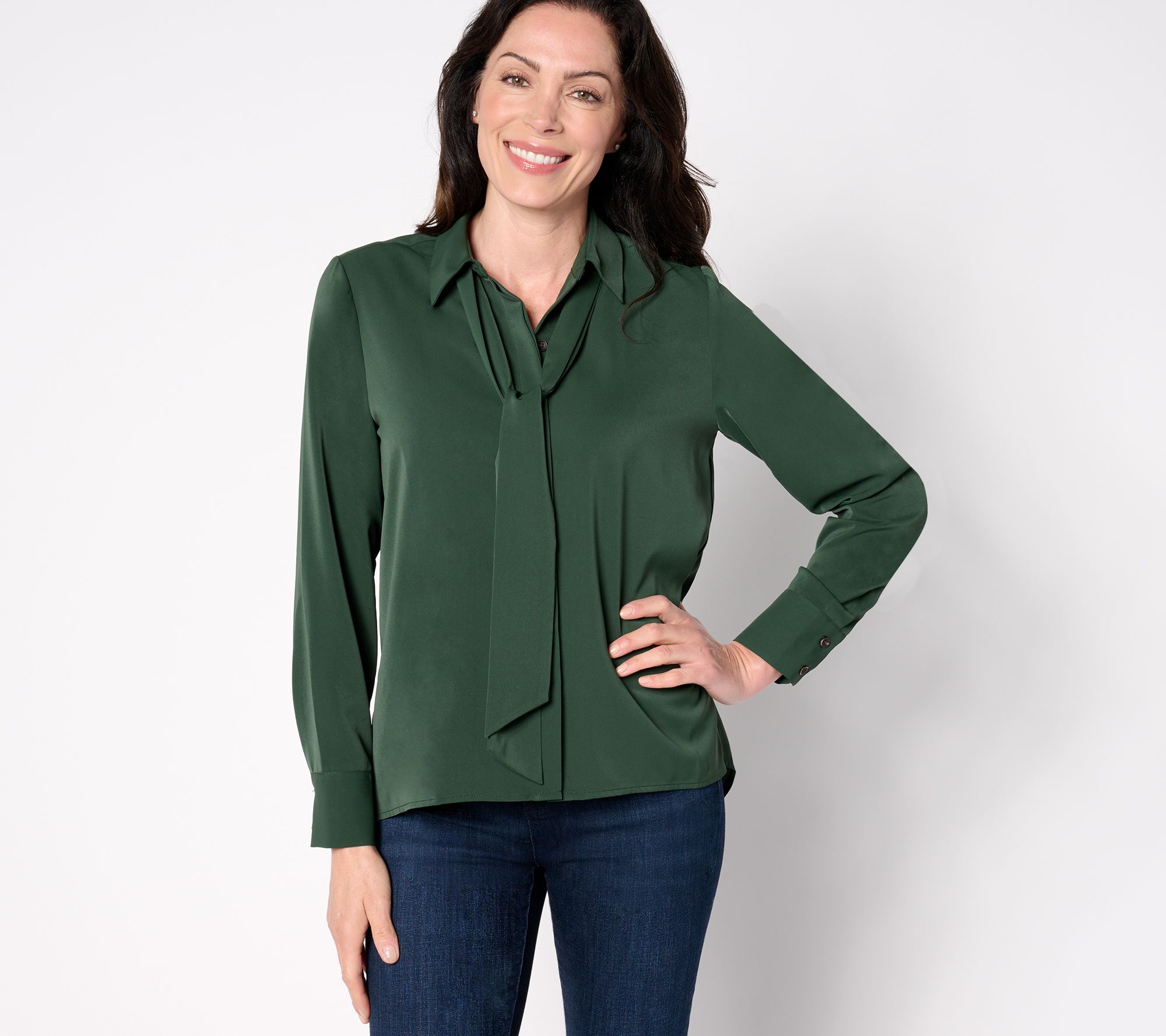 "As Is" Studio Park x Shawn Killinger Removeable Bow Tie Blouse