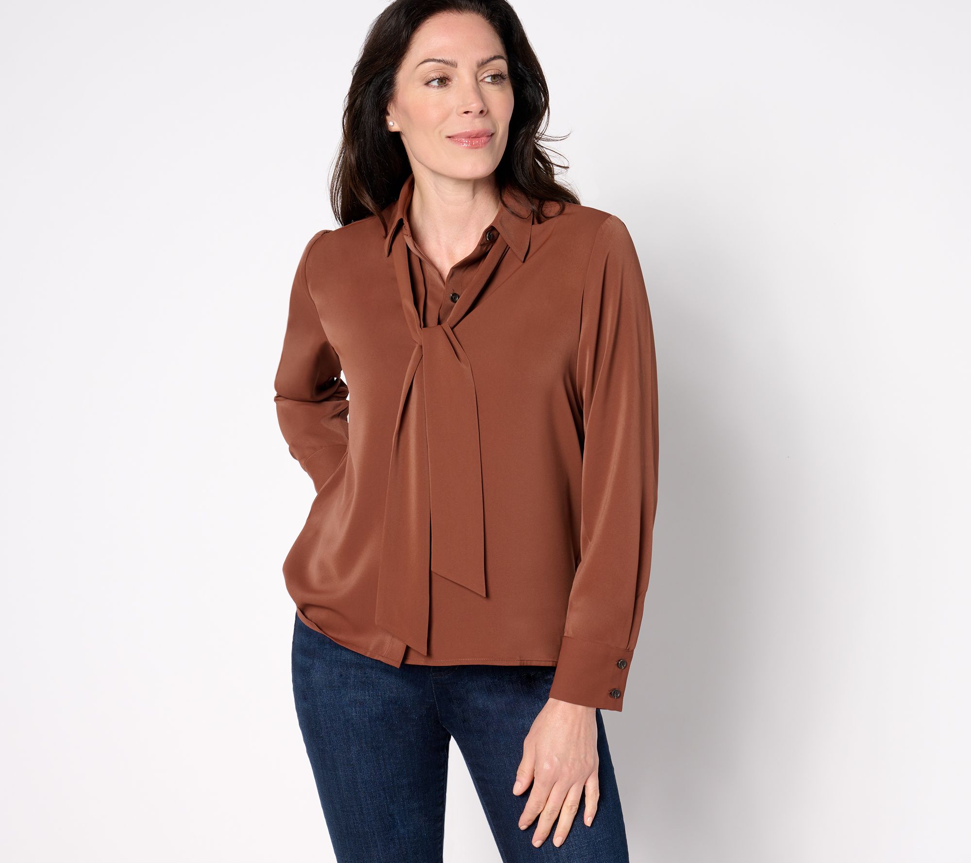 "As Is" Studio Park x Shawn Killinger Removeable Bow Tie Blouse