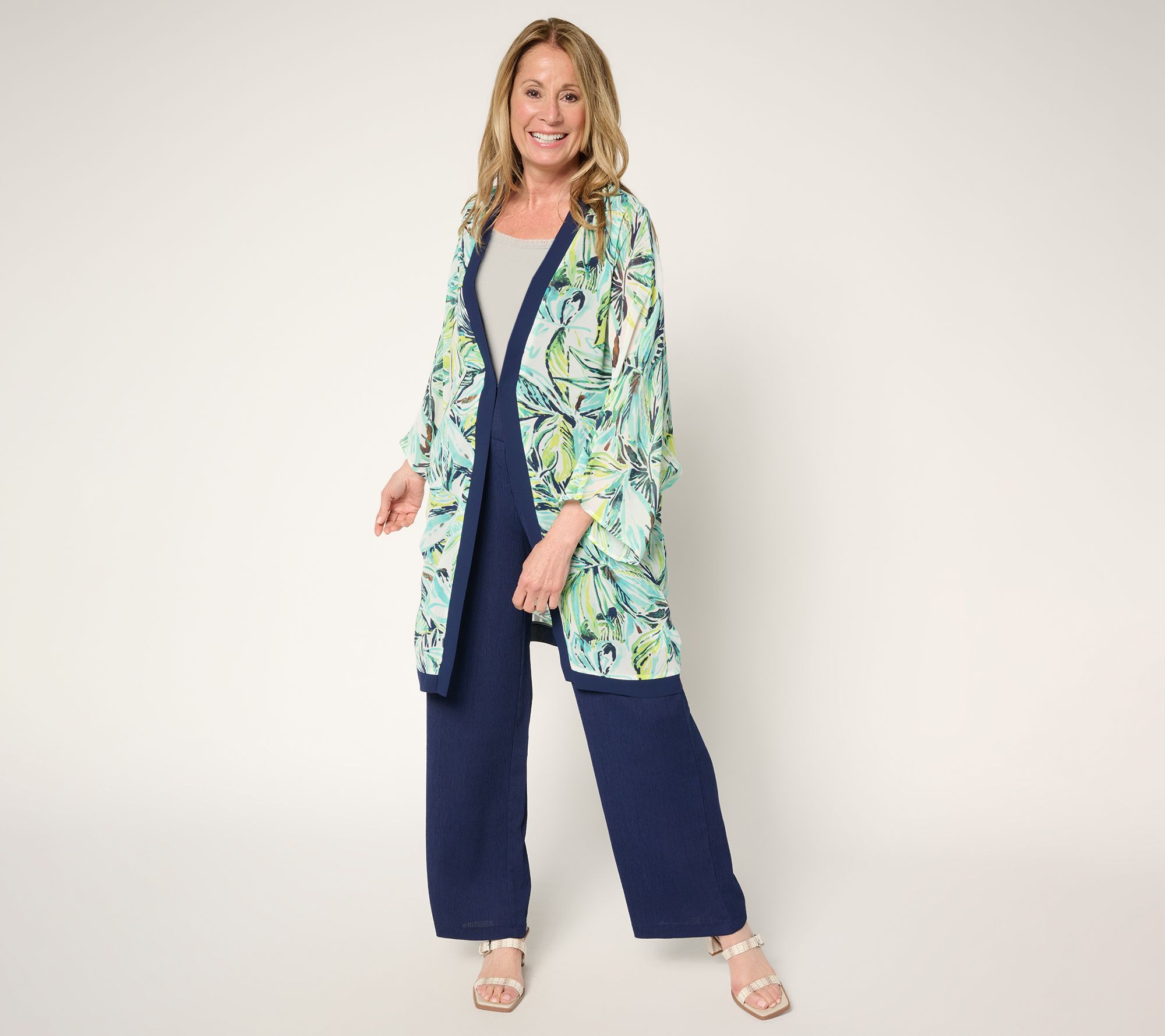 Brandis Dress Out Loud Trippin to Tahiti Open Front Duster