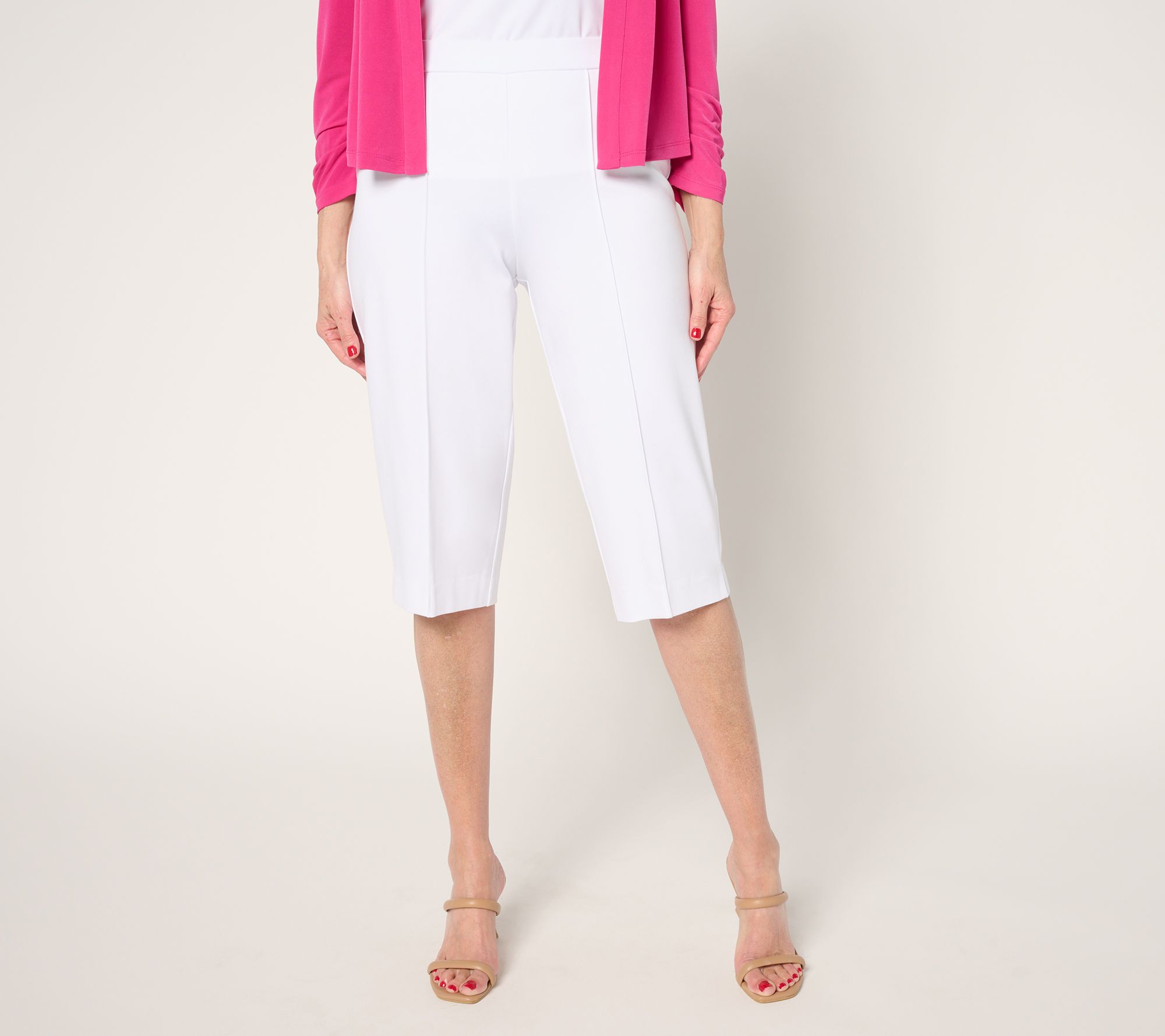 Susan Graver Weekend Ponte Petite Straight Leg Pedal Pushers