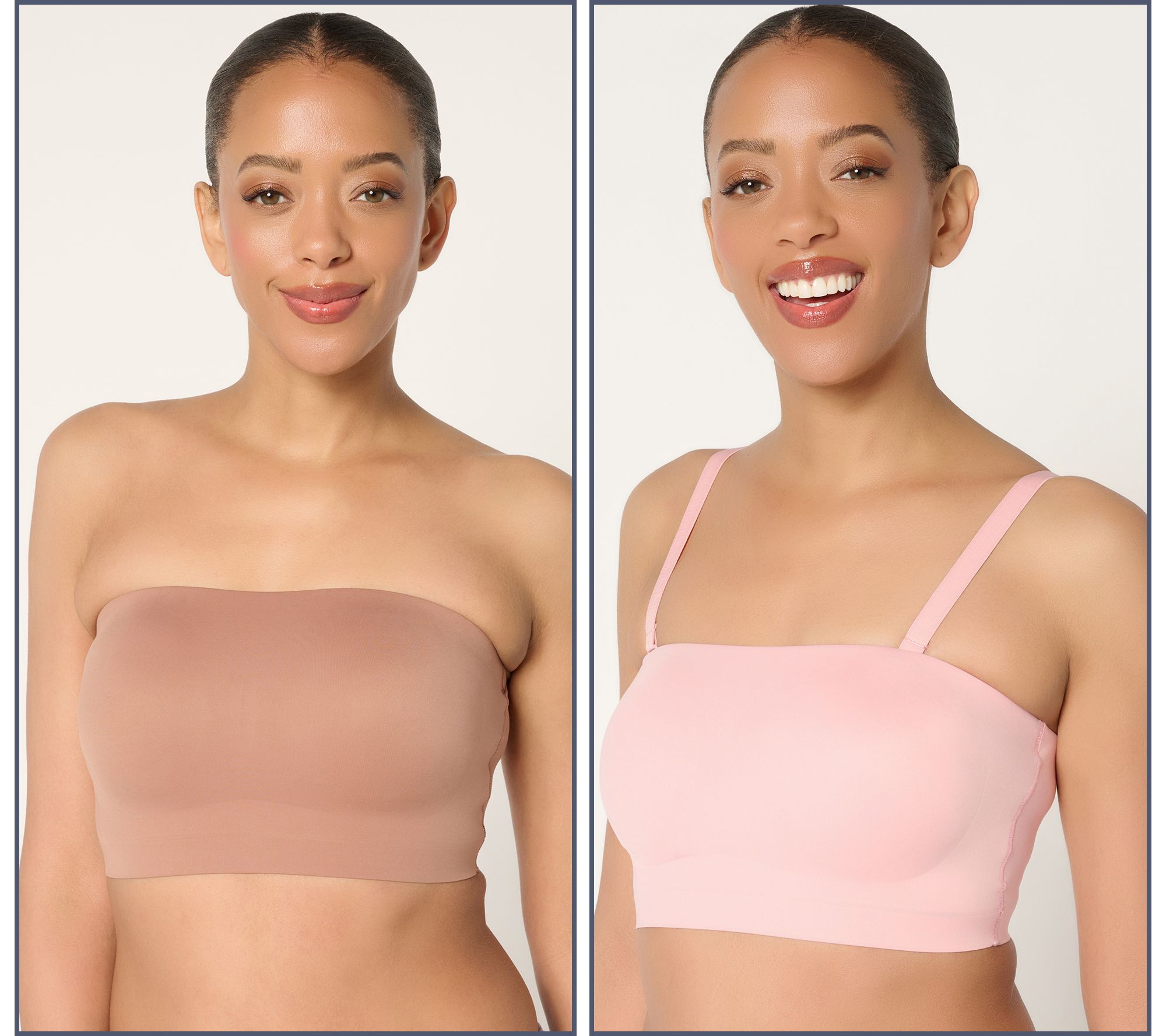 Breezies Bonded Bandeau Bra with Convertible Straps Set of 2