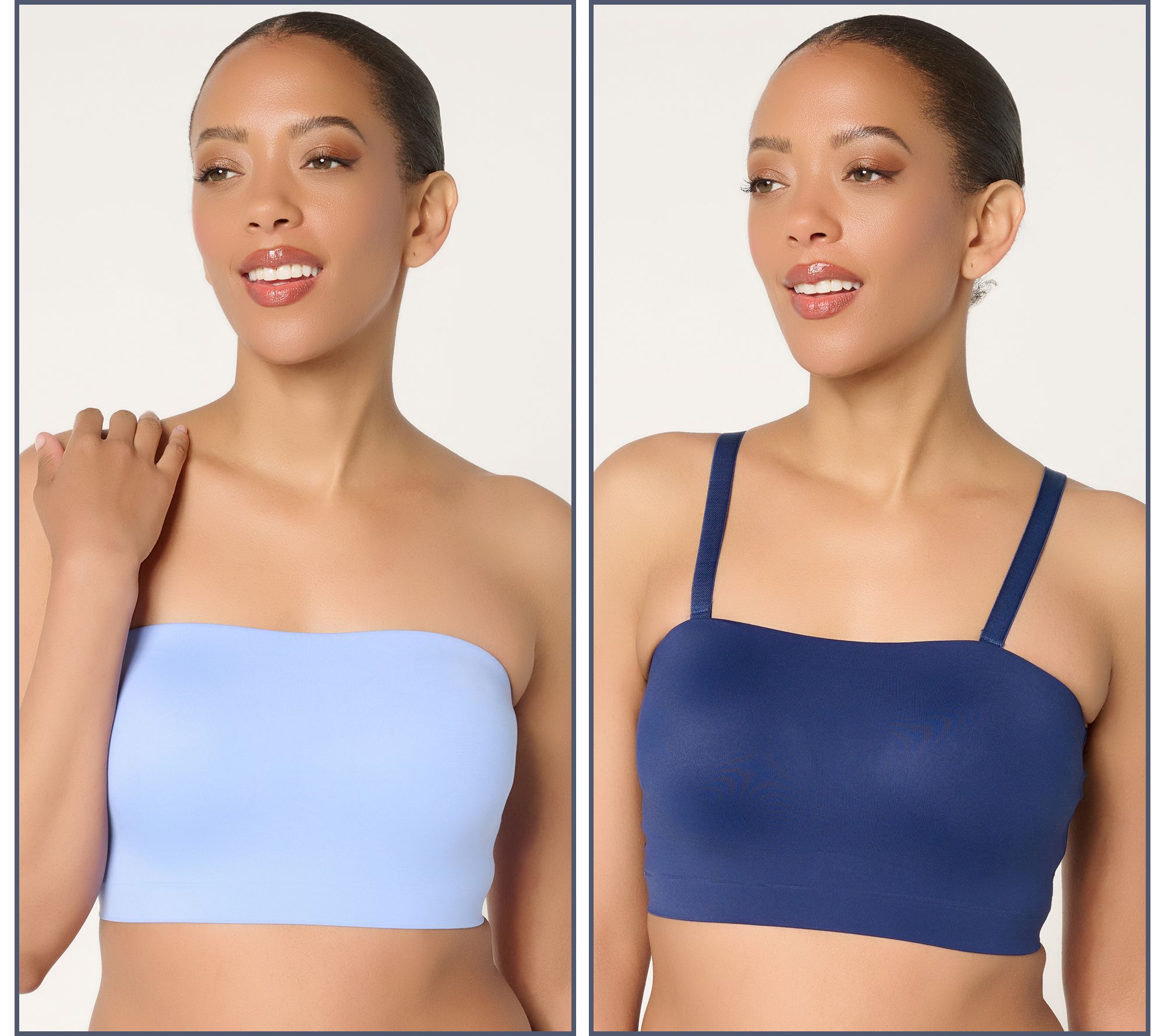 Breezies Bonded Bandeau Bra with Convertible Straps Set of 2