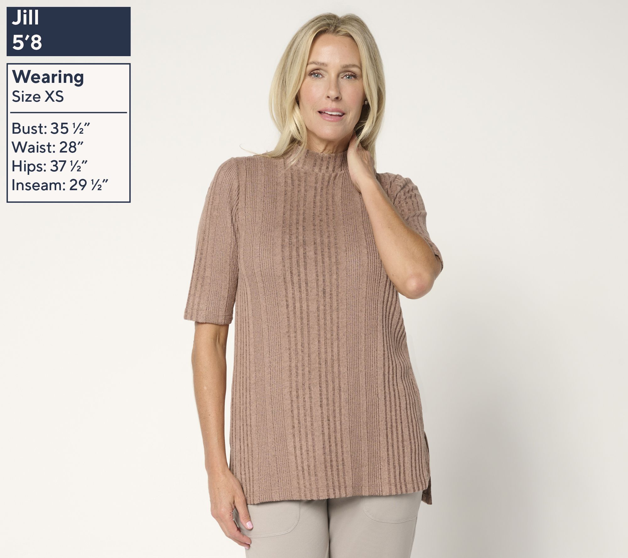 Cuddl Duds Mock Neck Elbow Sleeve Sweater Cuddl Dud Turtleneck