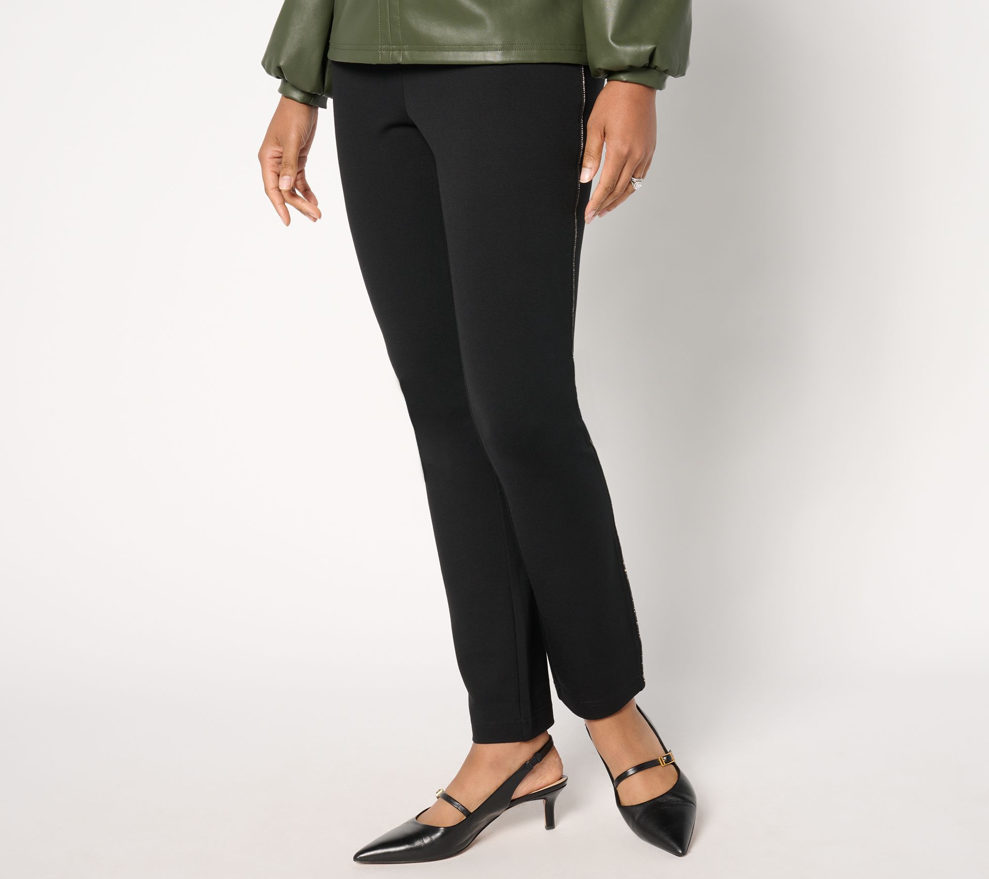"As Is" Jingle Belles by Kim Gravel Petite Ponte Bling Hollywood Pant