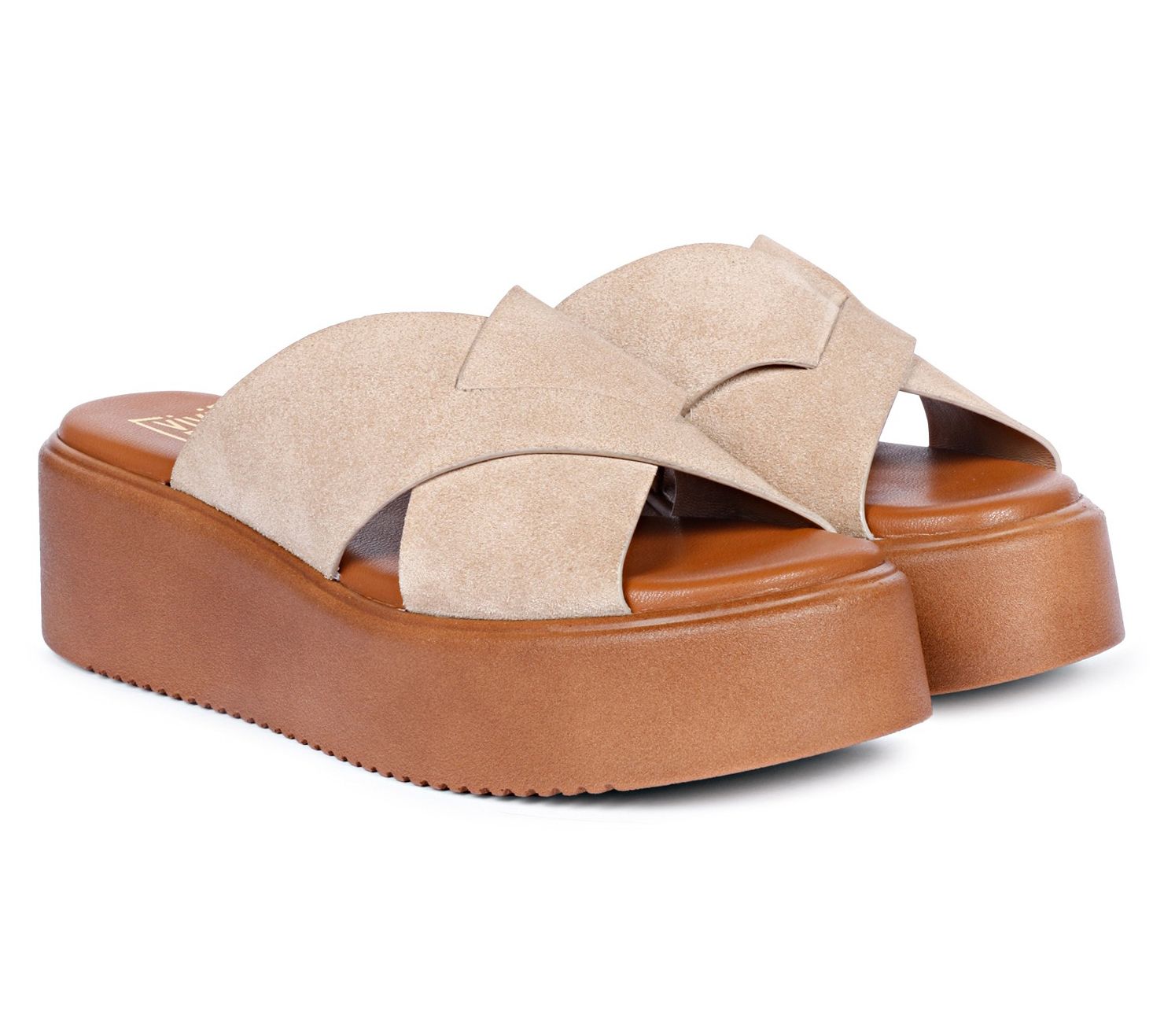 Saint G - Yasmin Criss Cross Platform Sandals