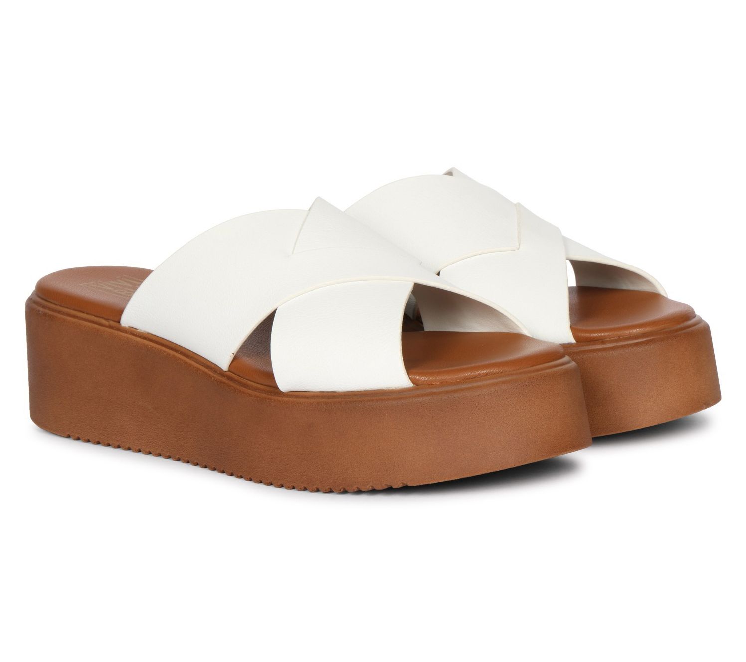 Saint G - Yasmin Criss Cross Platform Sandals