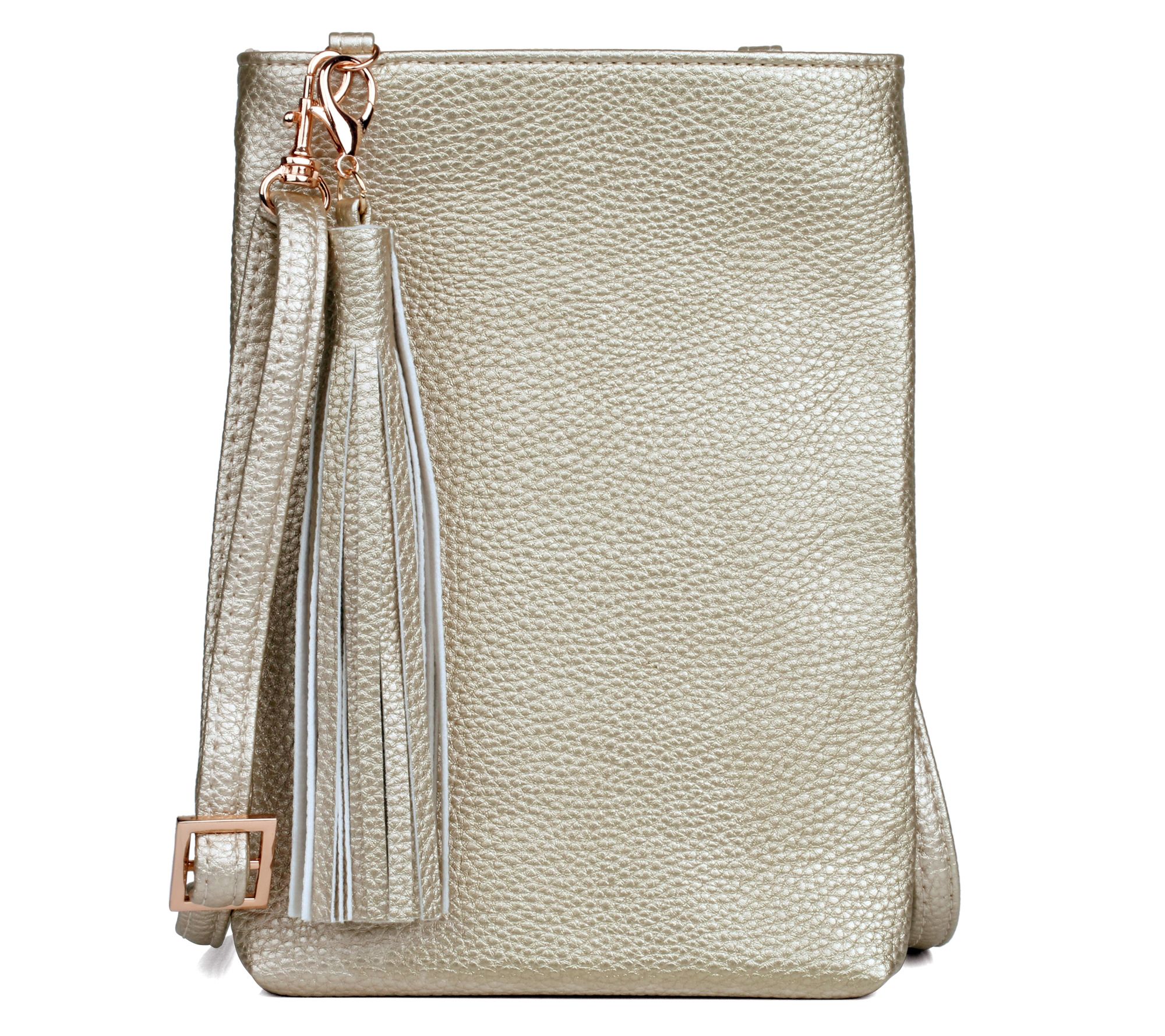Julia Buxton Pebble Vegan Leather N/S Phone Wallet Crossbody