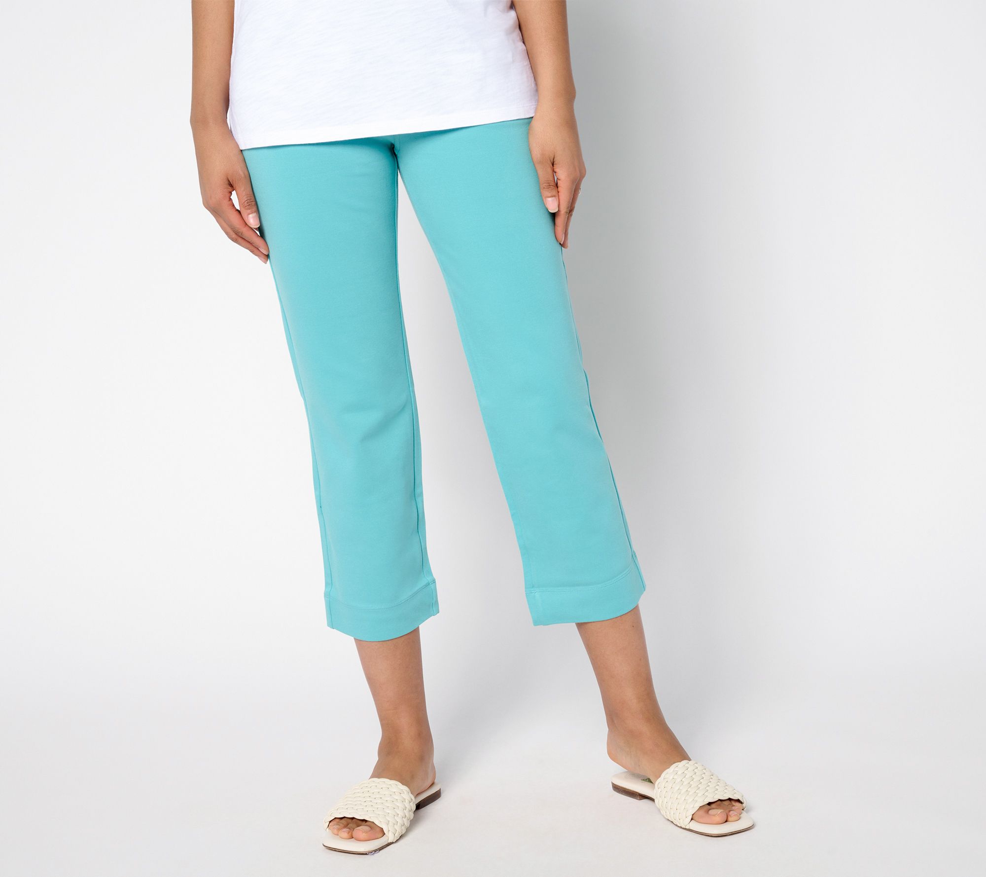 "As Is" Belle by Kim Gravel Regular Ponte Wide Hem Resort Pants