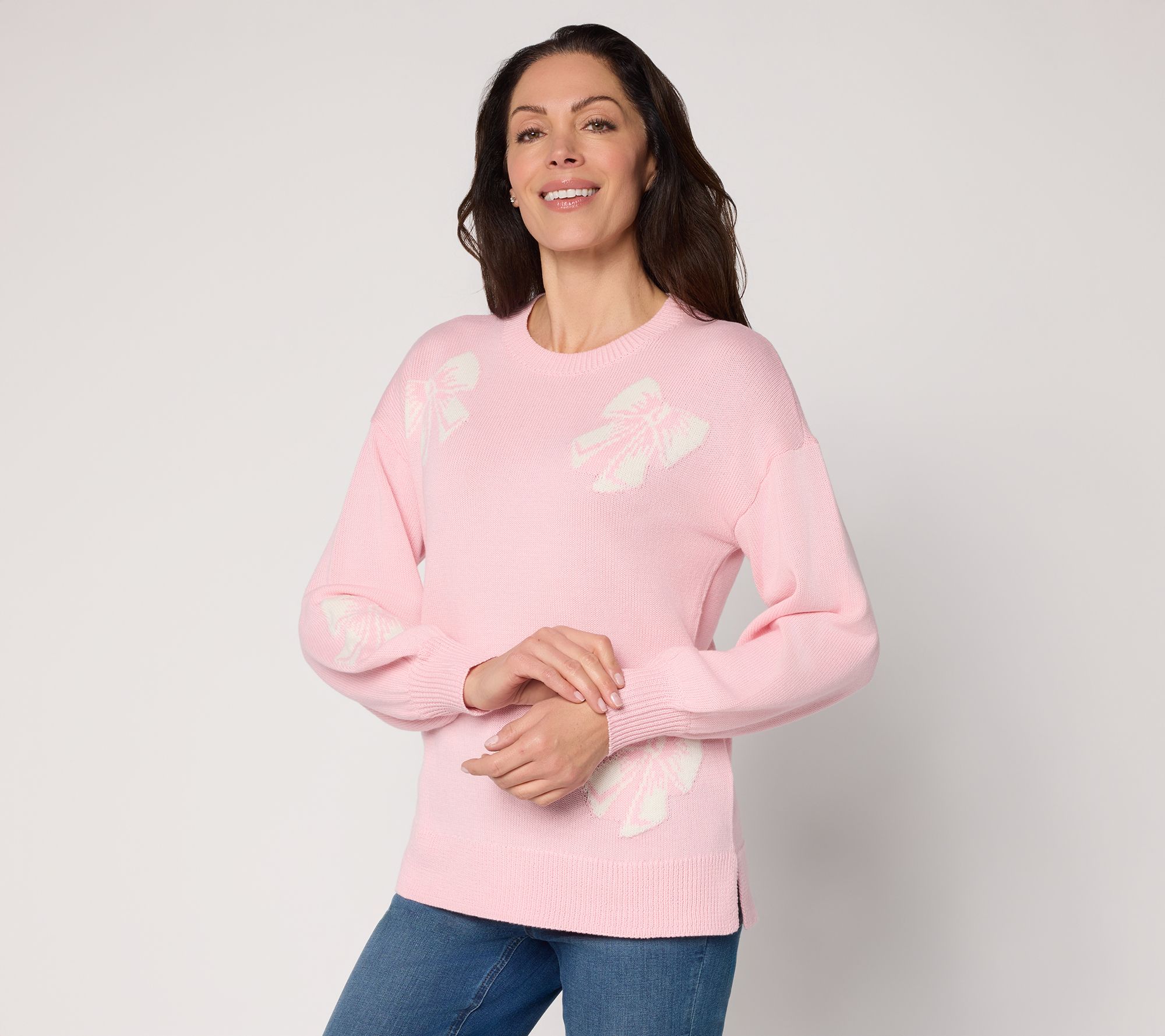 Belle by Kim Gravel Life is Knot Too Bad Bow Sweater