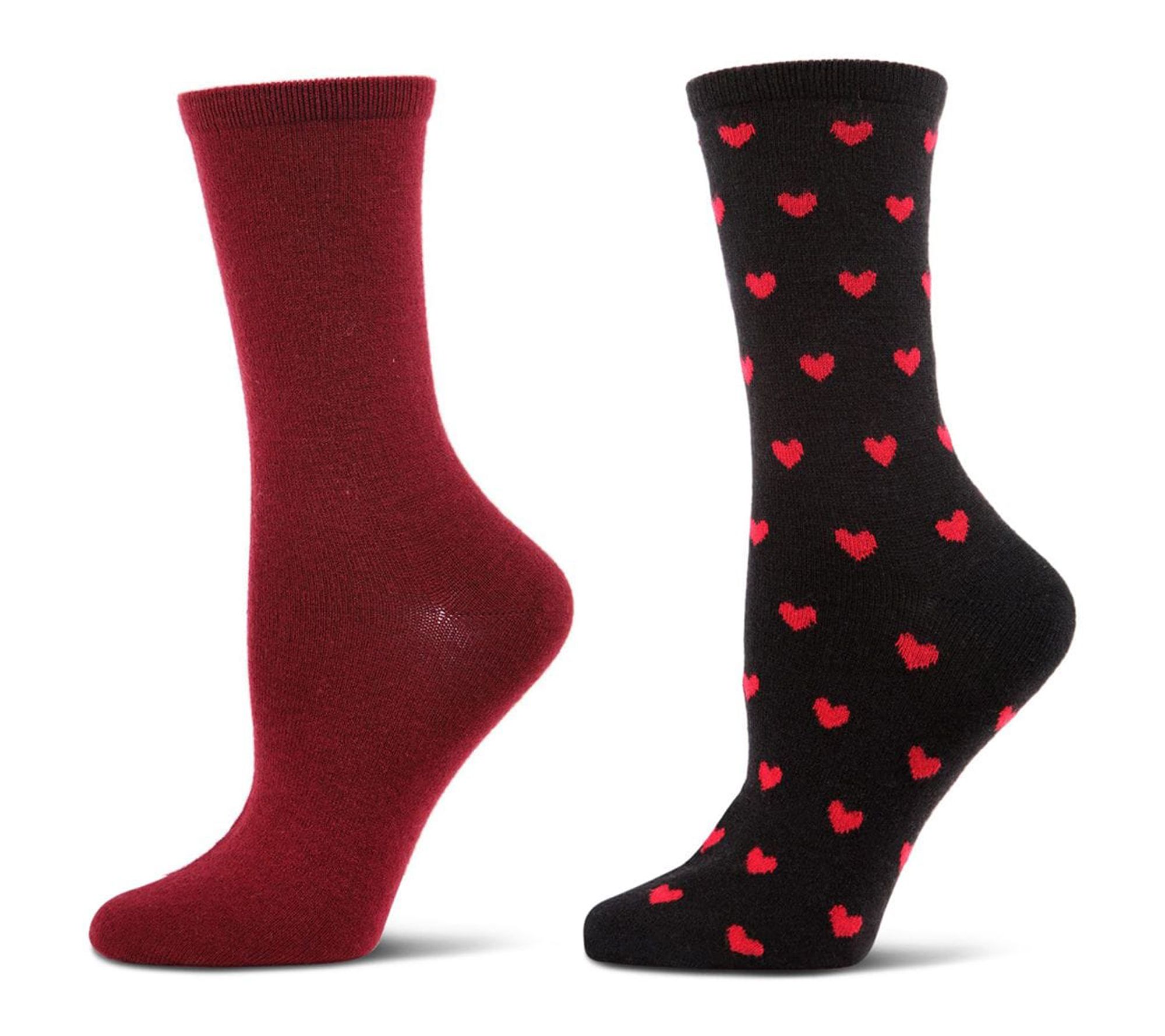 MeMoi Set of 2 Women's Cashmere Blend Socks