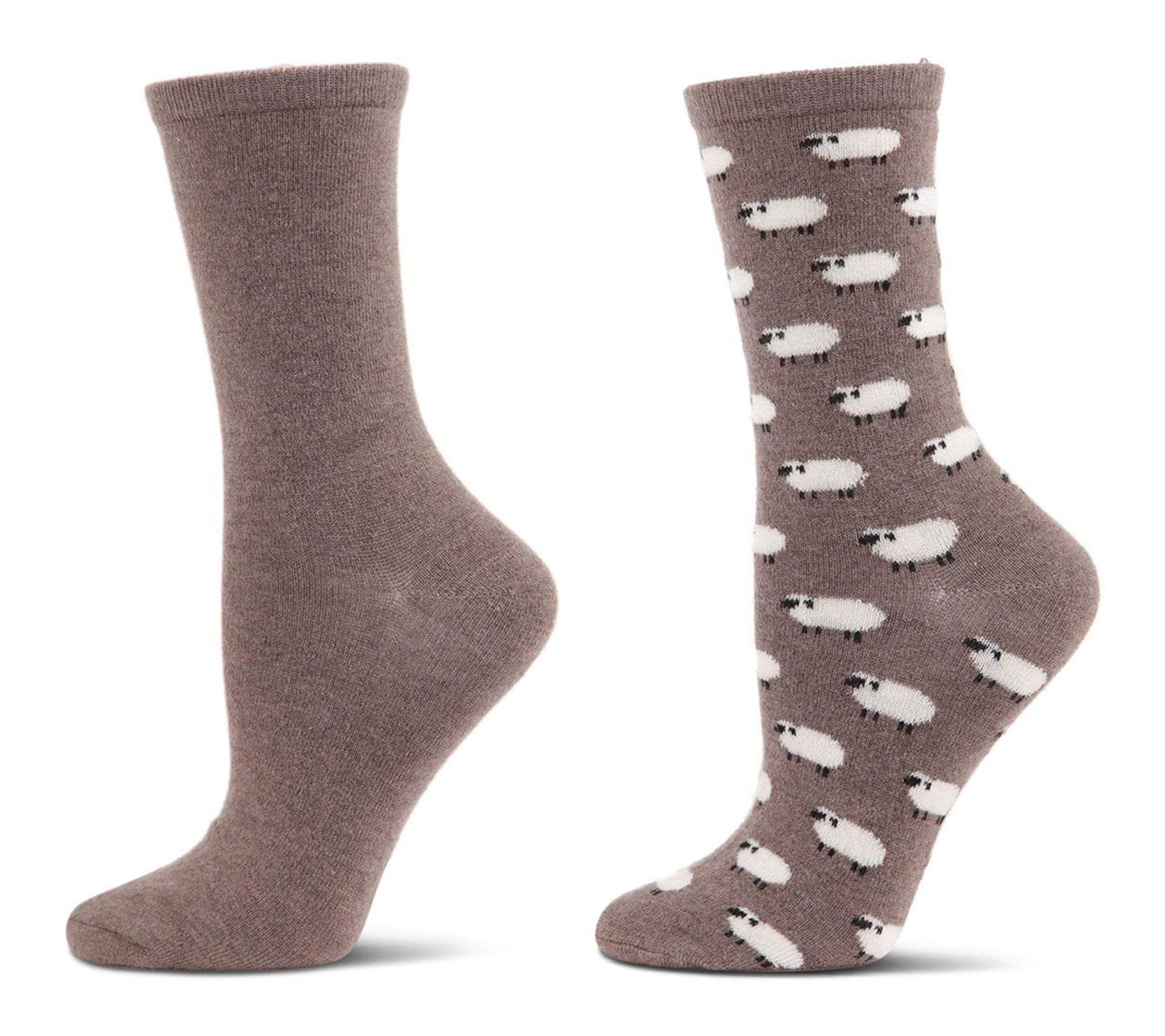 MeMoi Set of 2 Women's Cashmere Blend Socks