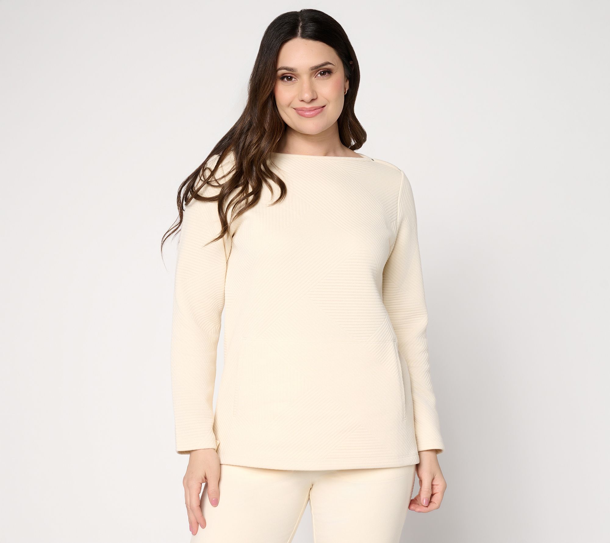 Denim & Co. Active Regular Pattern Jacquard Crop Pants